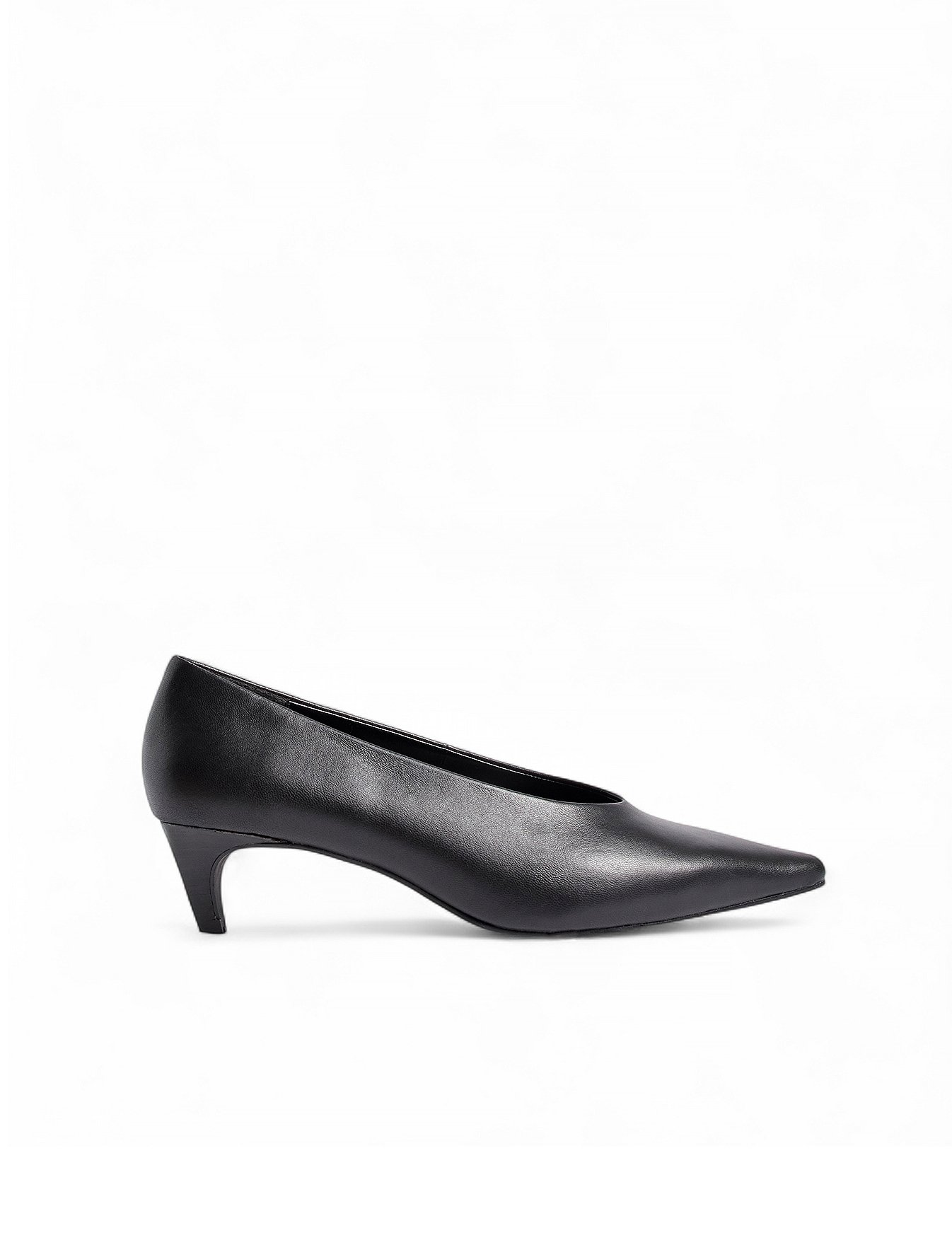Black Leather Pumps