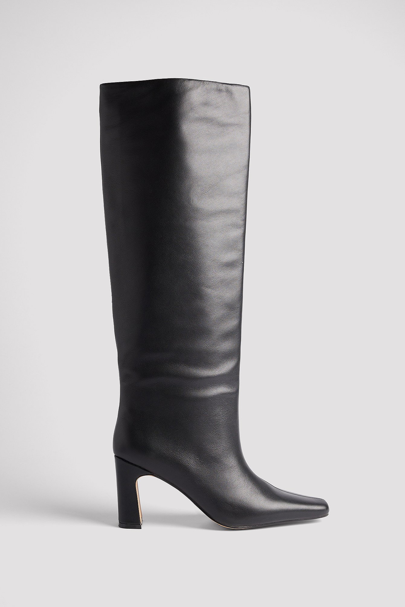Leather Shaft Boots Black | NA-KD