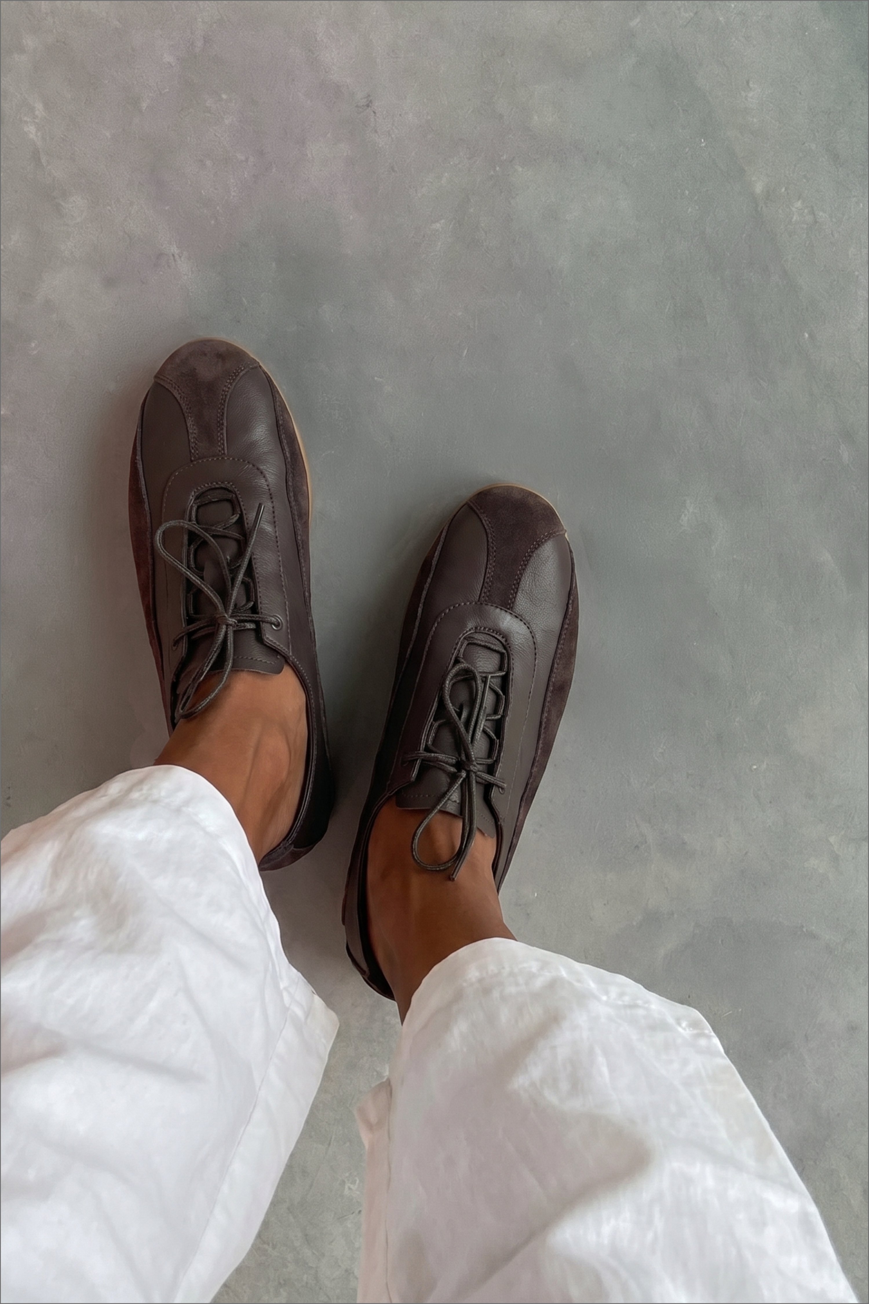Premium Selection Leather Sneakers - Leather Shoes - Brown - EU 40 - NA-KD / NAKD