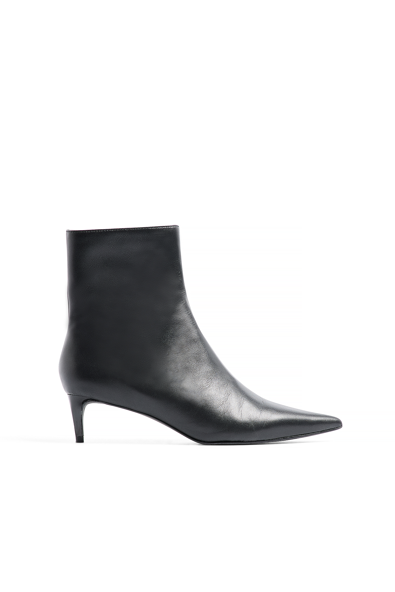 Leather Stiletto Ankle Boots Black | NA-KD