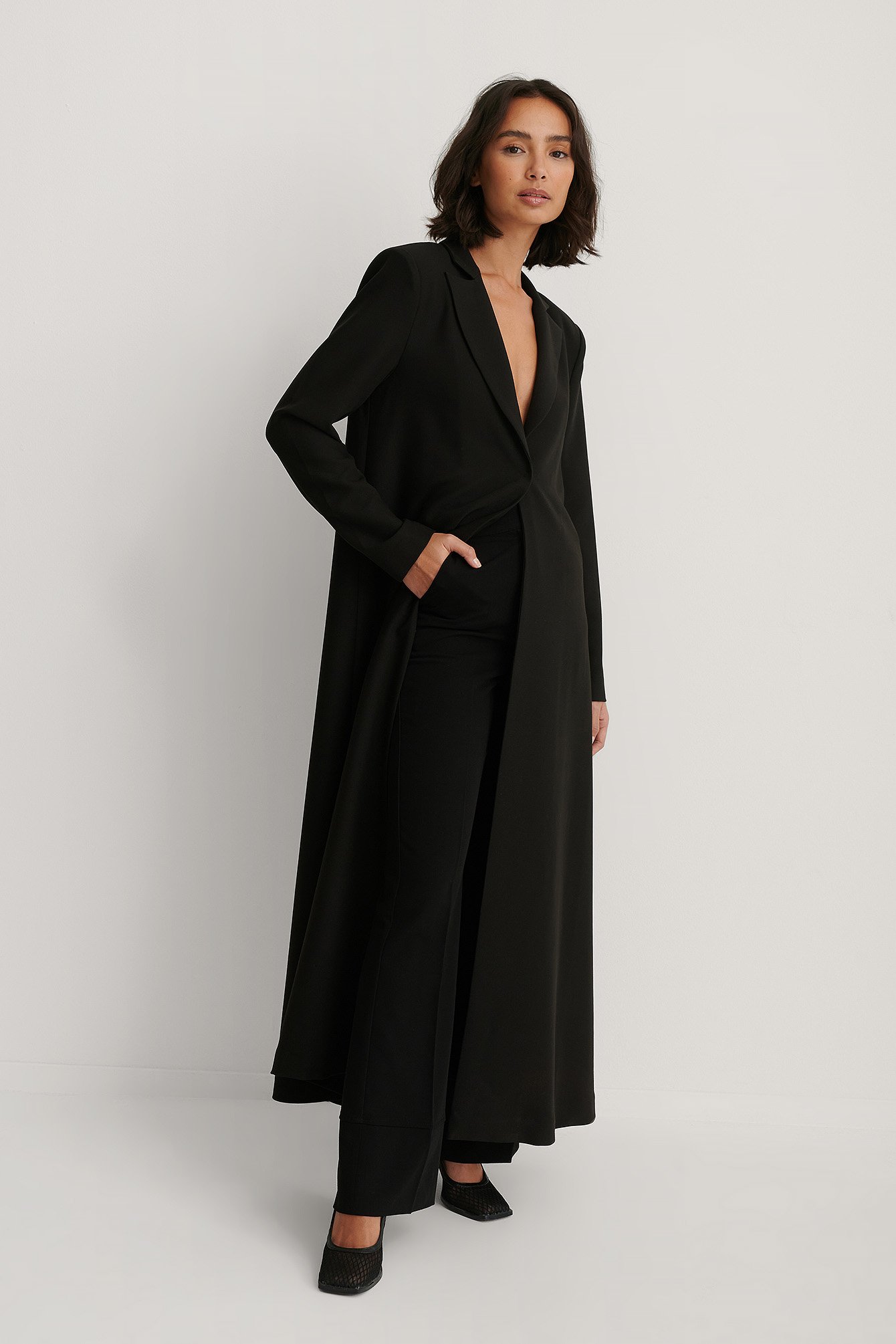 maxi blazer coat