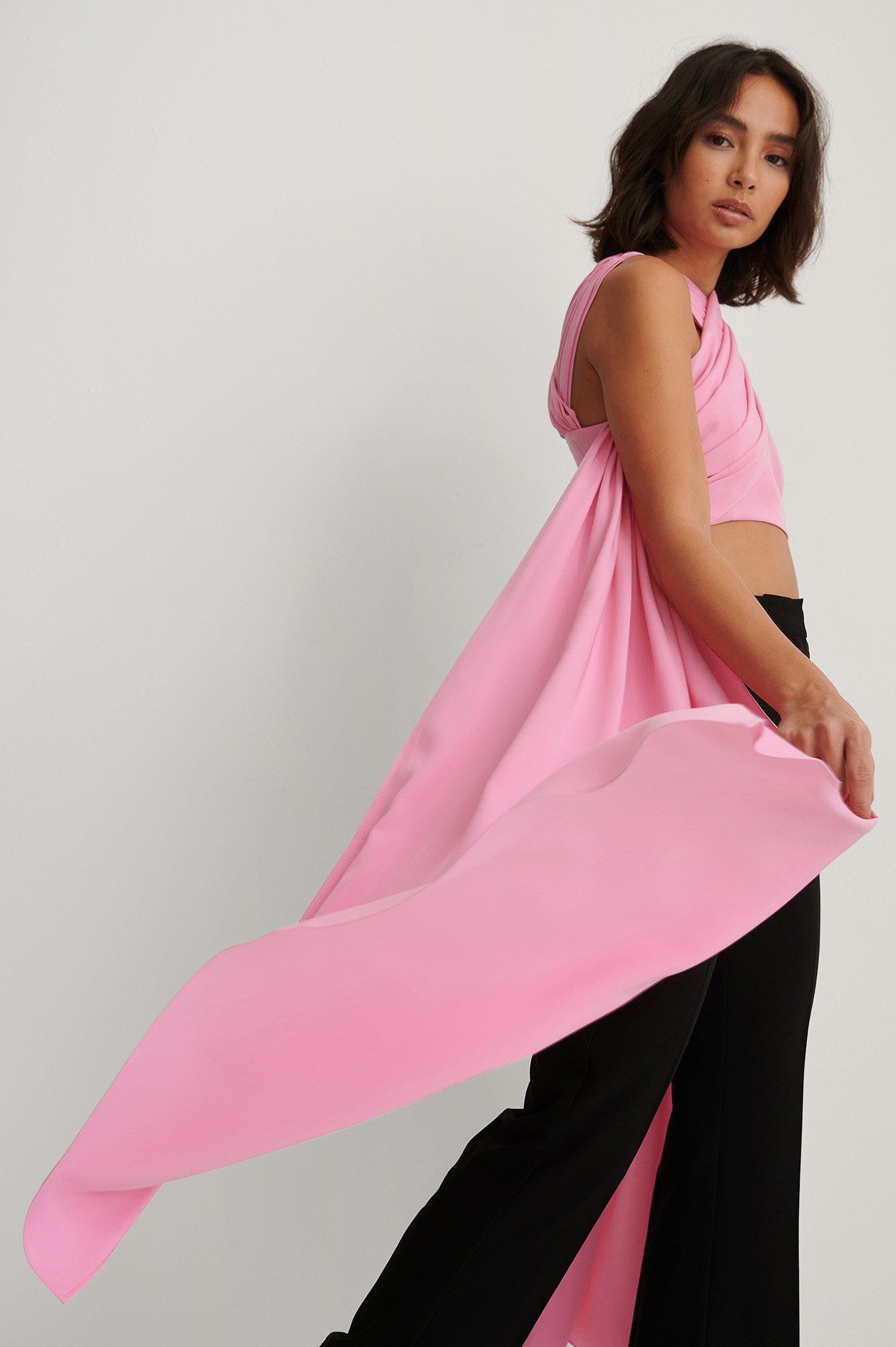 Pink Overlapped Maxi Top