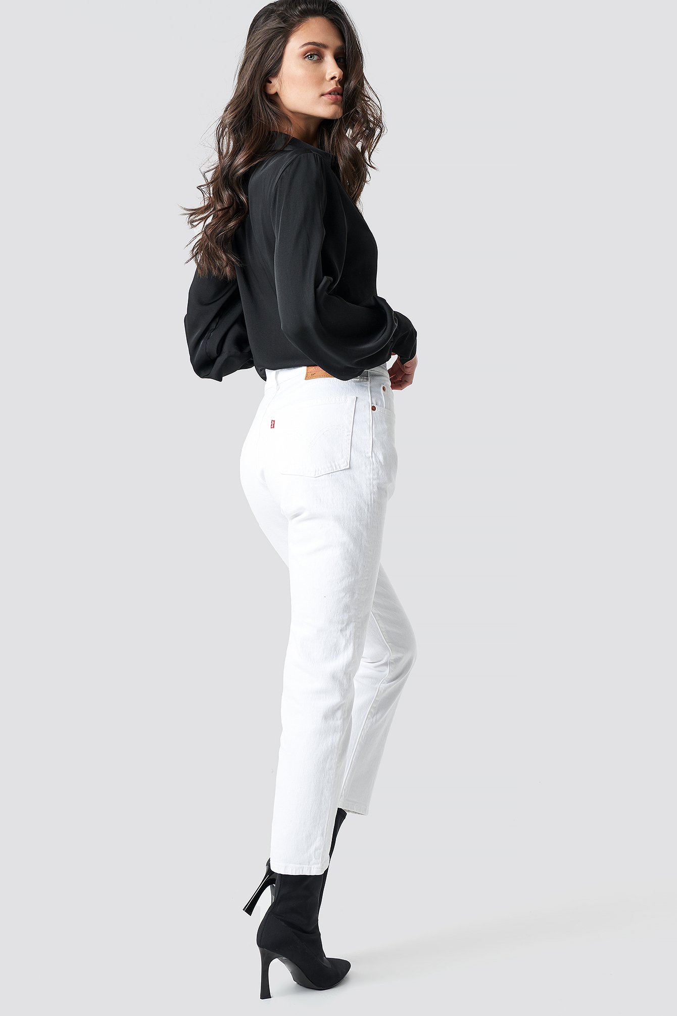 Levis Levi's 501 Crop Jeans - White