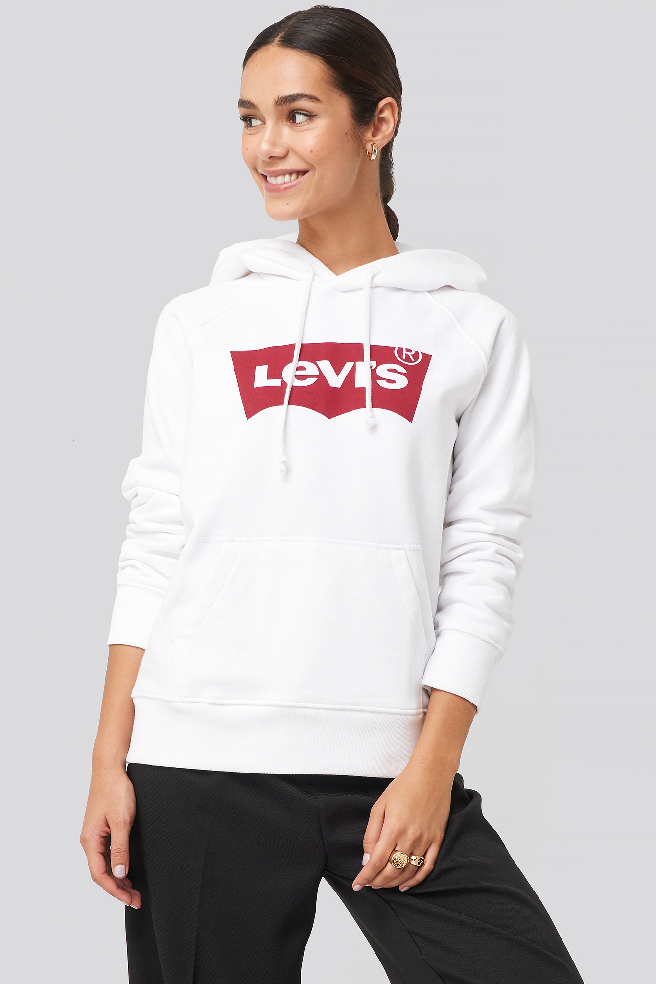 Graphic Housemark Hoodie White
