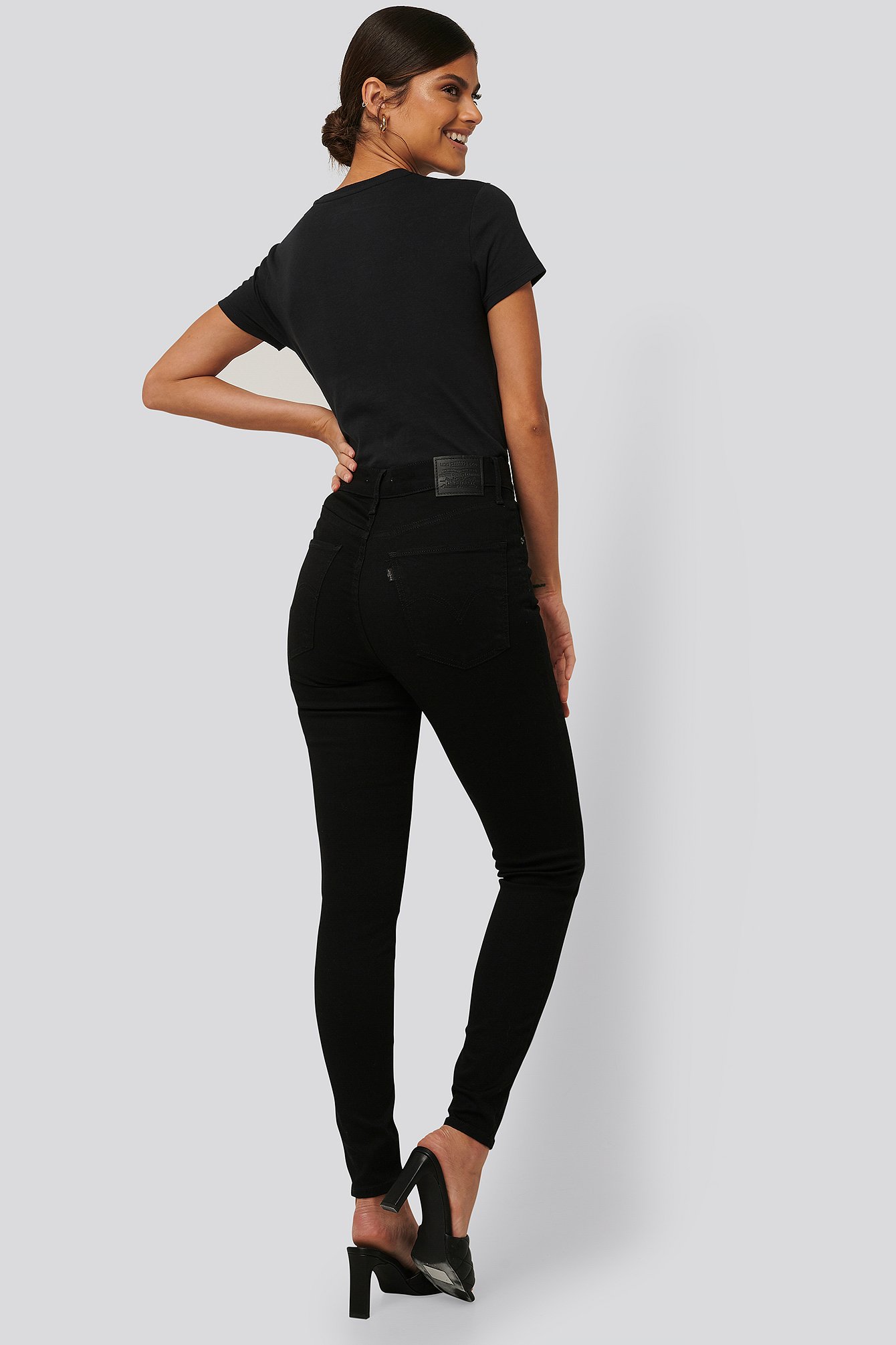 levi's mile high super skinny jeans black galaxy