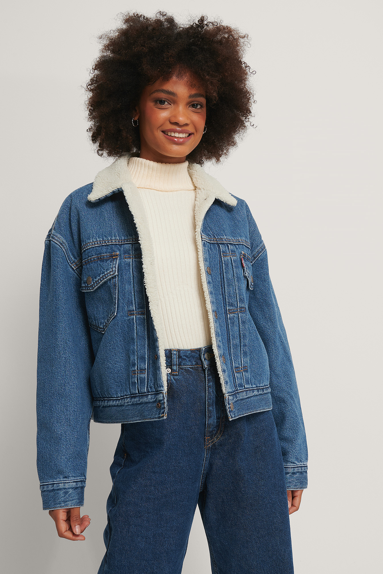 New Heritage Sherpa Jacket Blue | na-kd.com