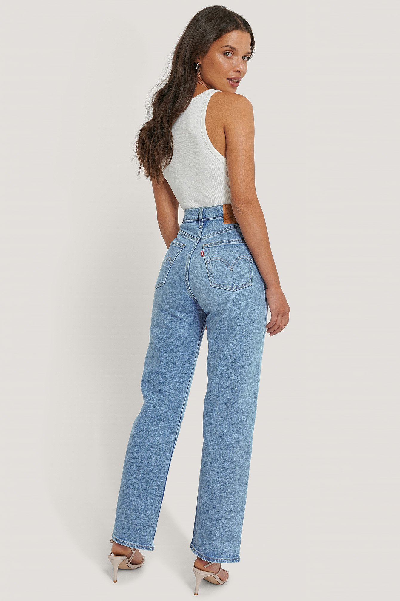 levi's ribcage straight ankle blue