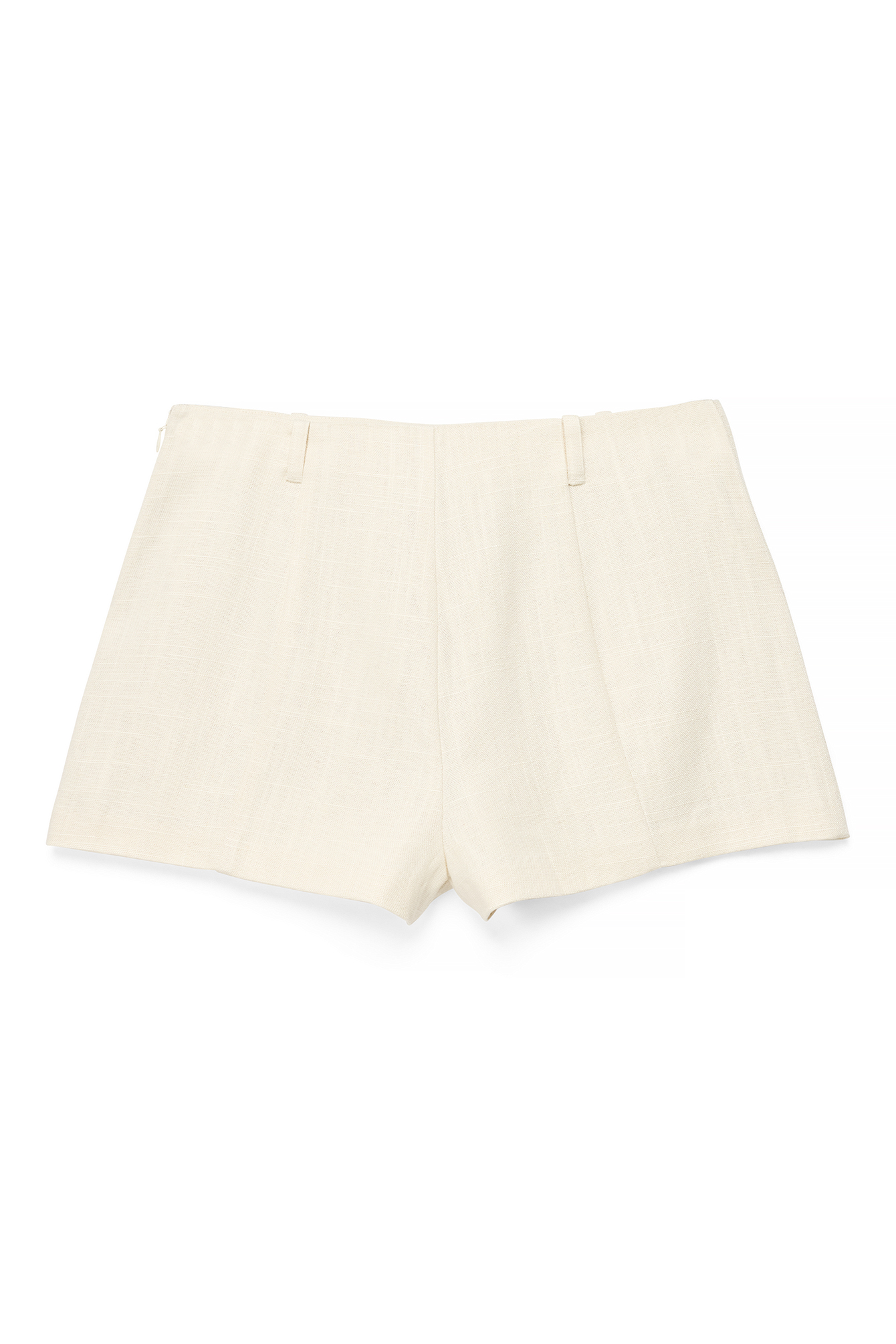 Sand Linen Blend Mini Shorts