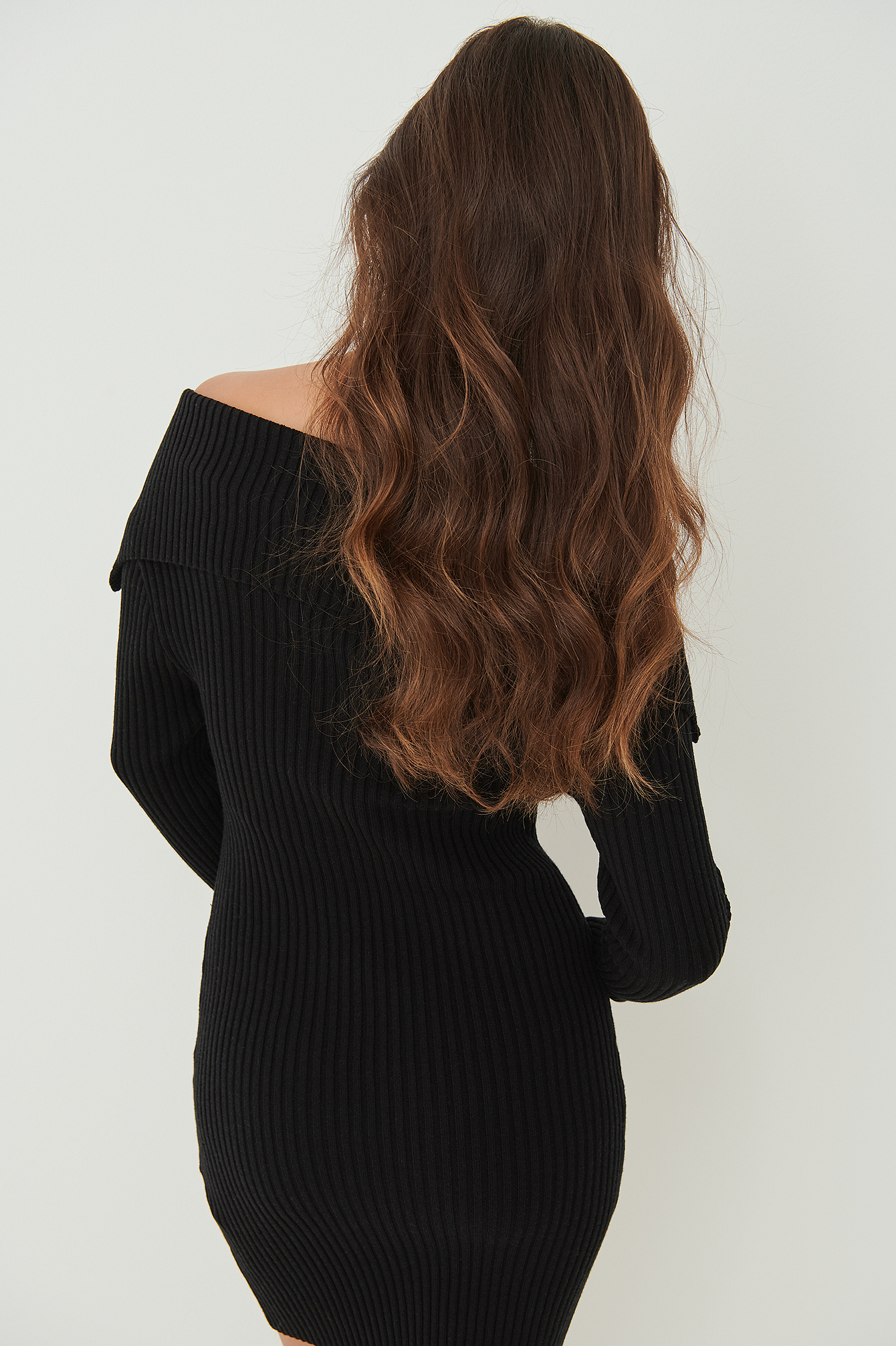 knitted dress off shoulder