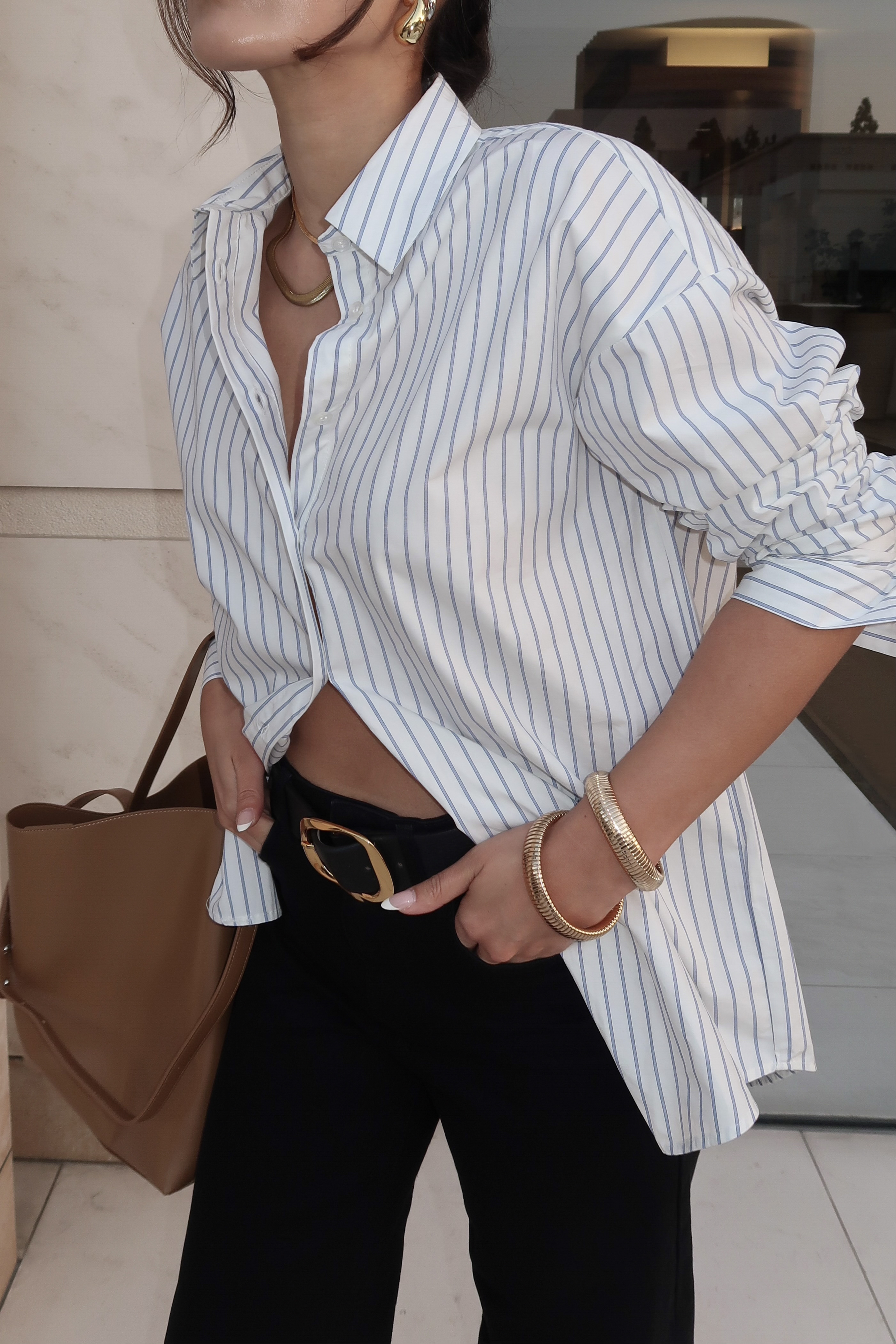 Oversized cotton shirt