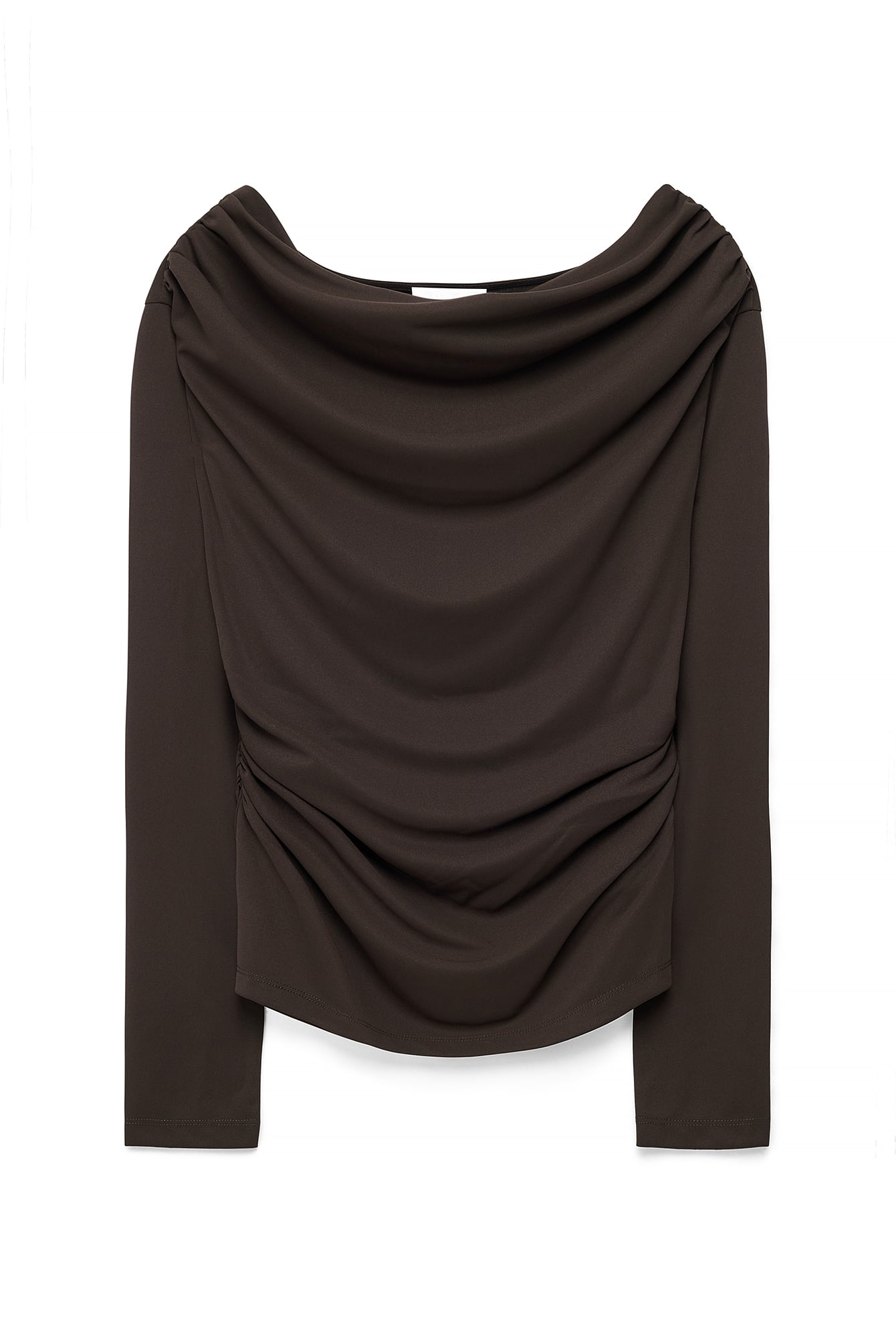 Knitted Draped Top Offwhite | NA-KD