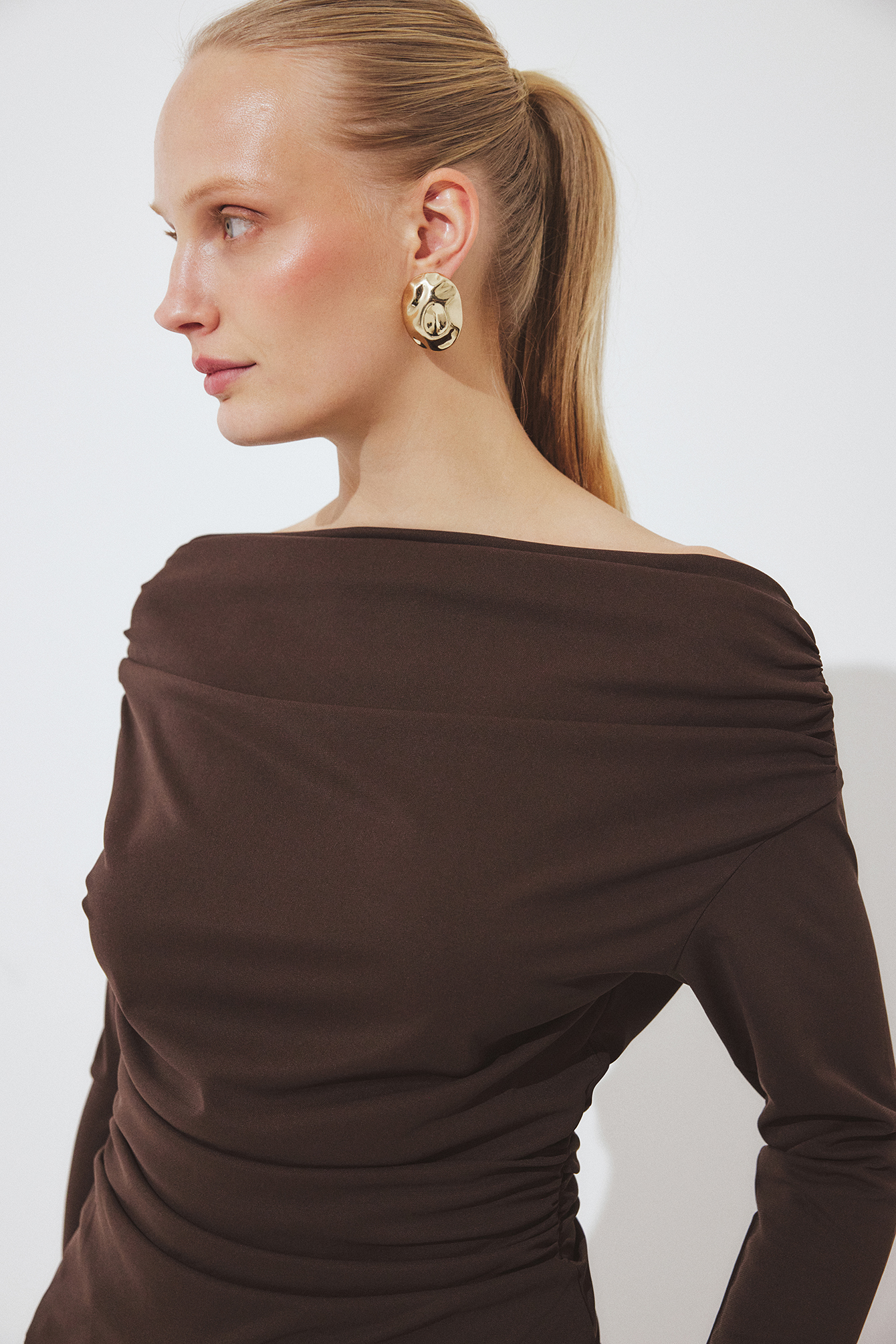 Draped Jersey Top