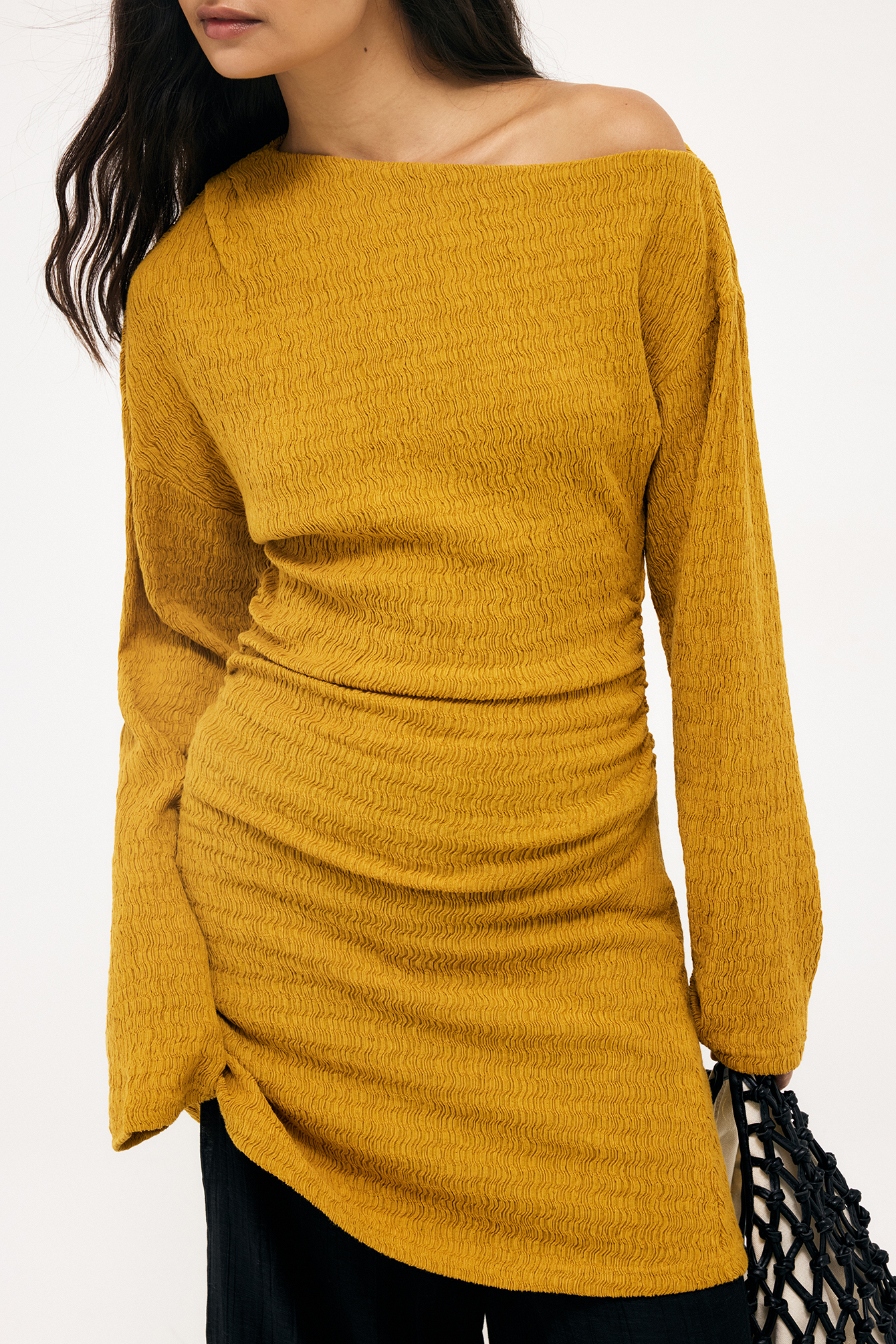slim fit dress slacks Josephine HJ x NA-KD Scarf Gown Yellow main image 1
