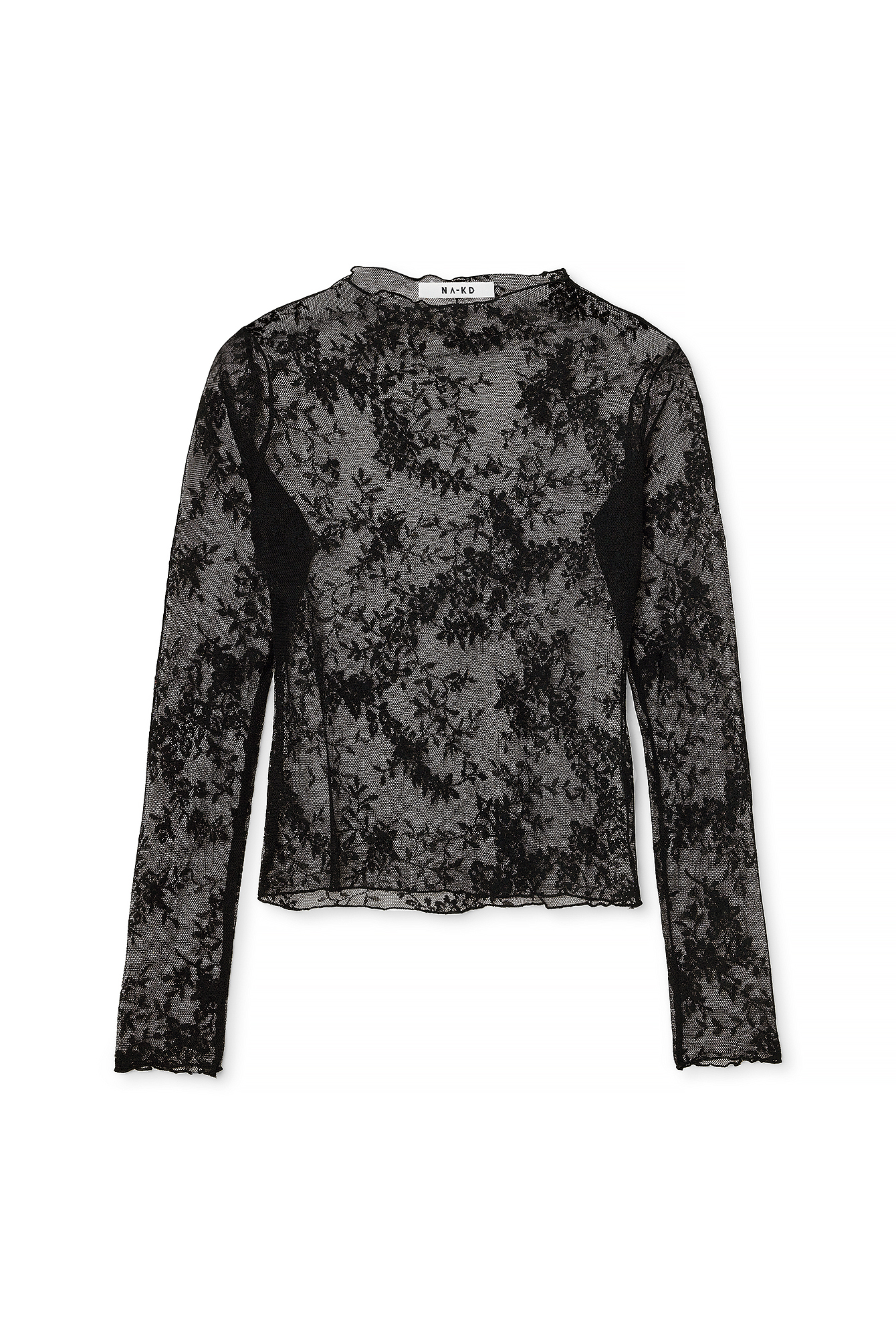 Black Long Sleeve Lace Top