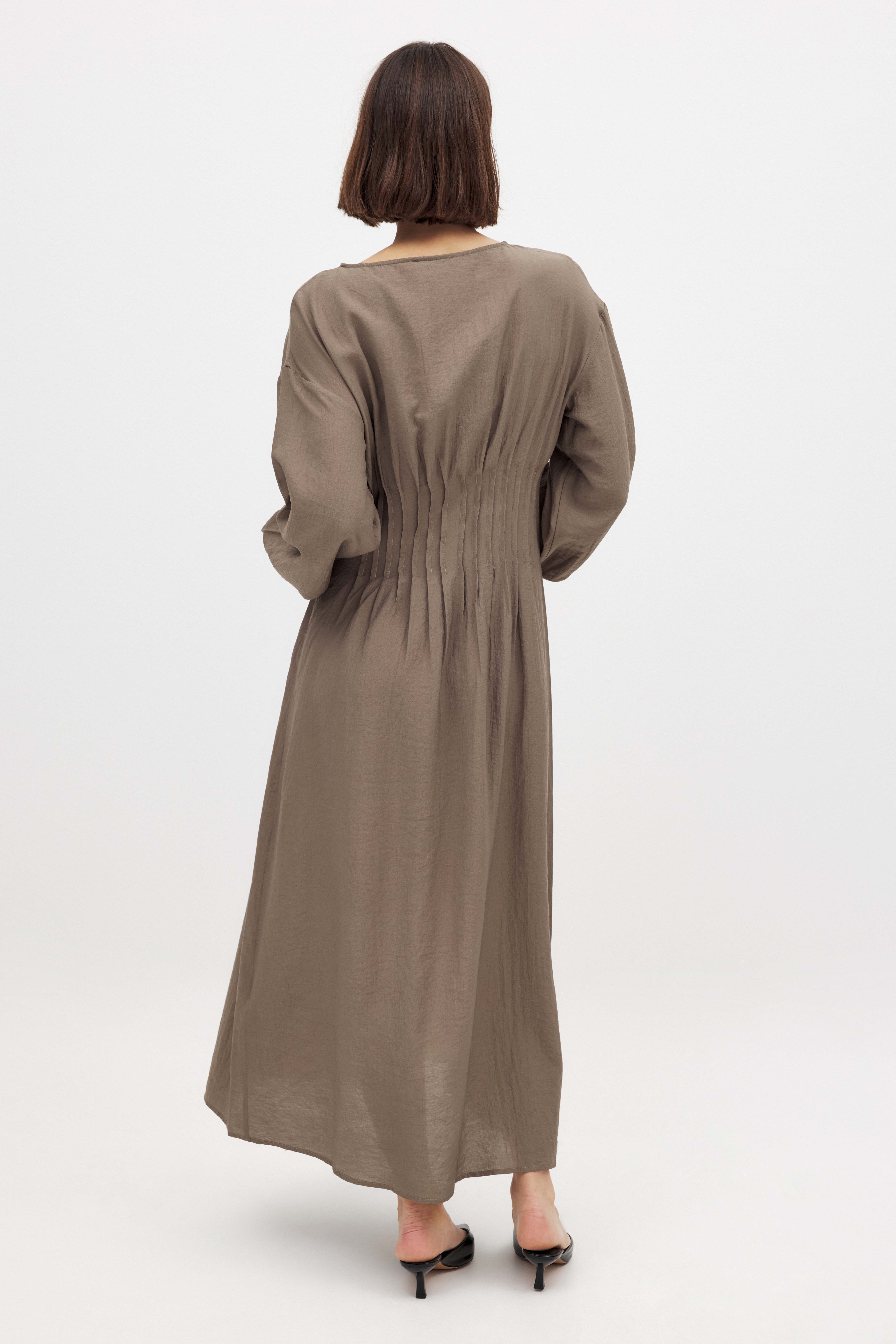 knee length dresses for ladies Modal Overlay Ruched Maxi Dress – Naked Wardrobe main image 1