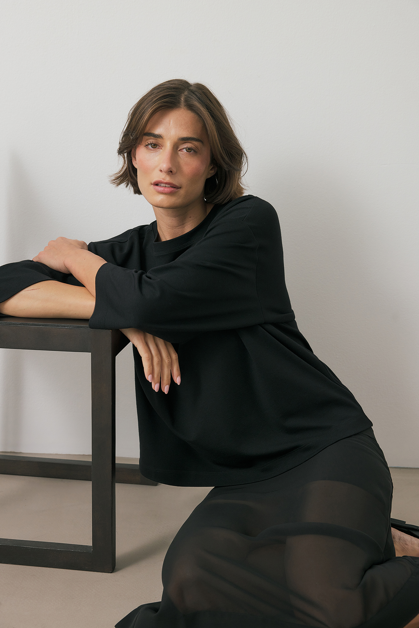 NA-KD Long Sleeve Tee - Basic Tops - Black - M (EU 38-40) - NA-KD / NAKD