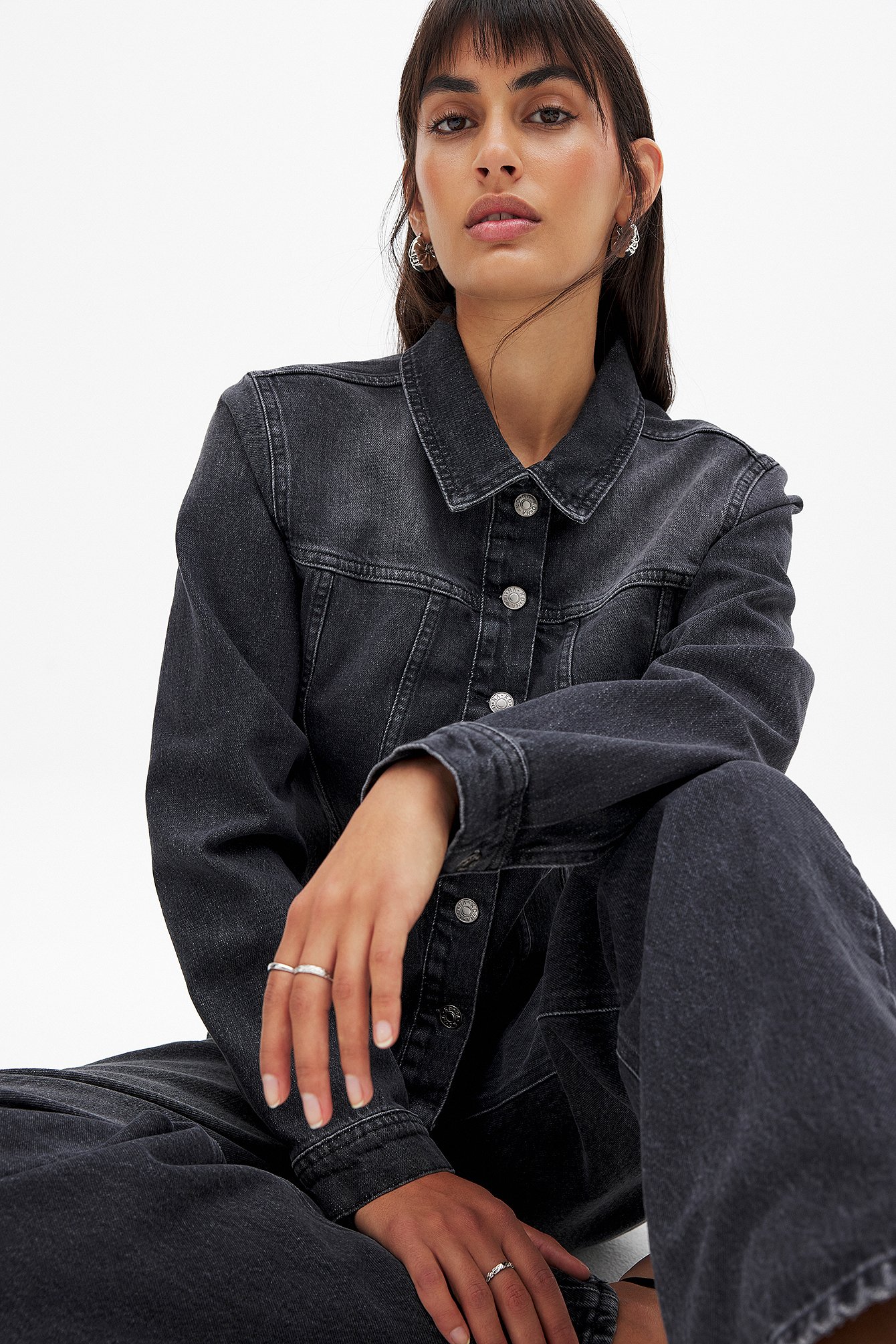 Fitted denim shirt