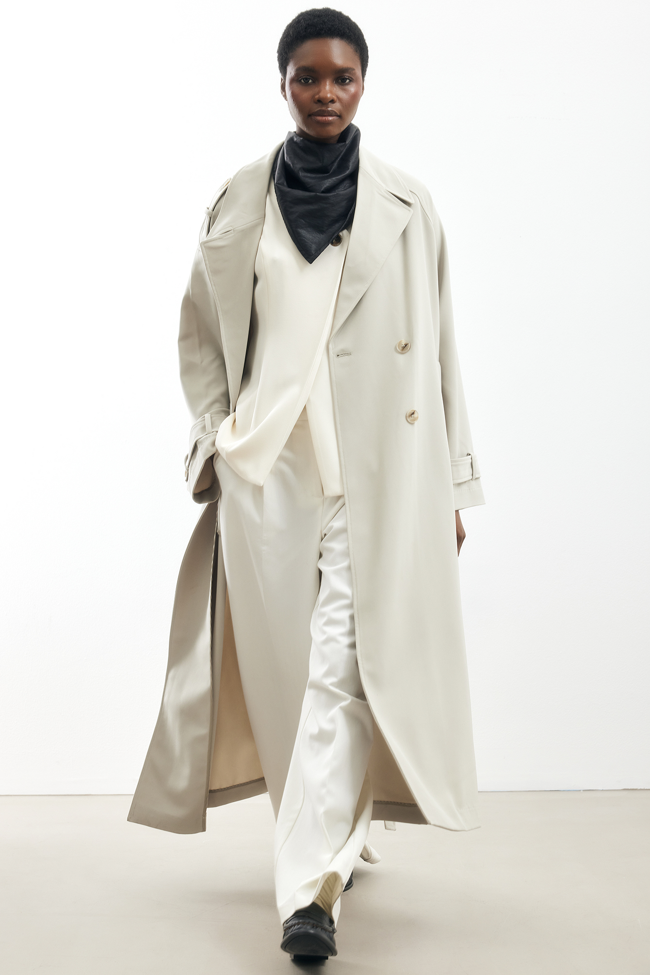 Heavy Oversized Trenchcoat Beige | NA-KD
