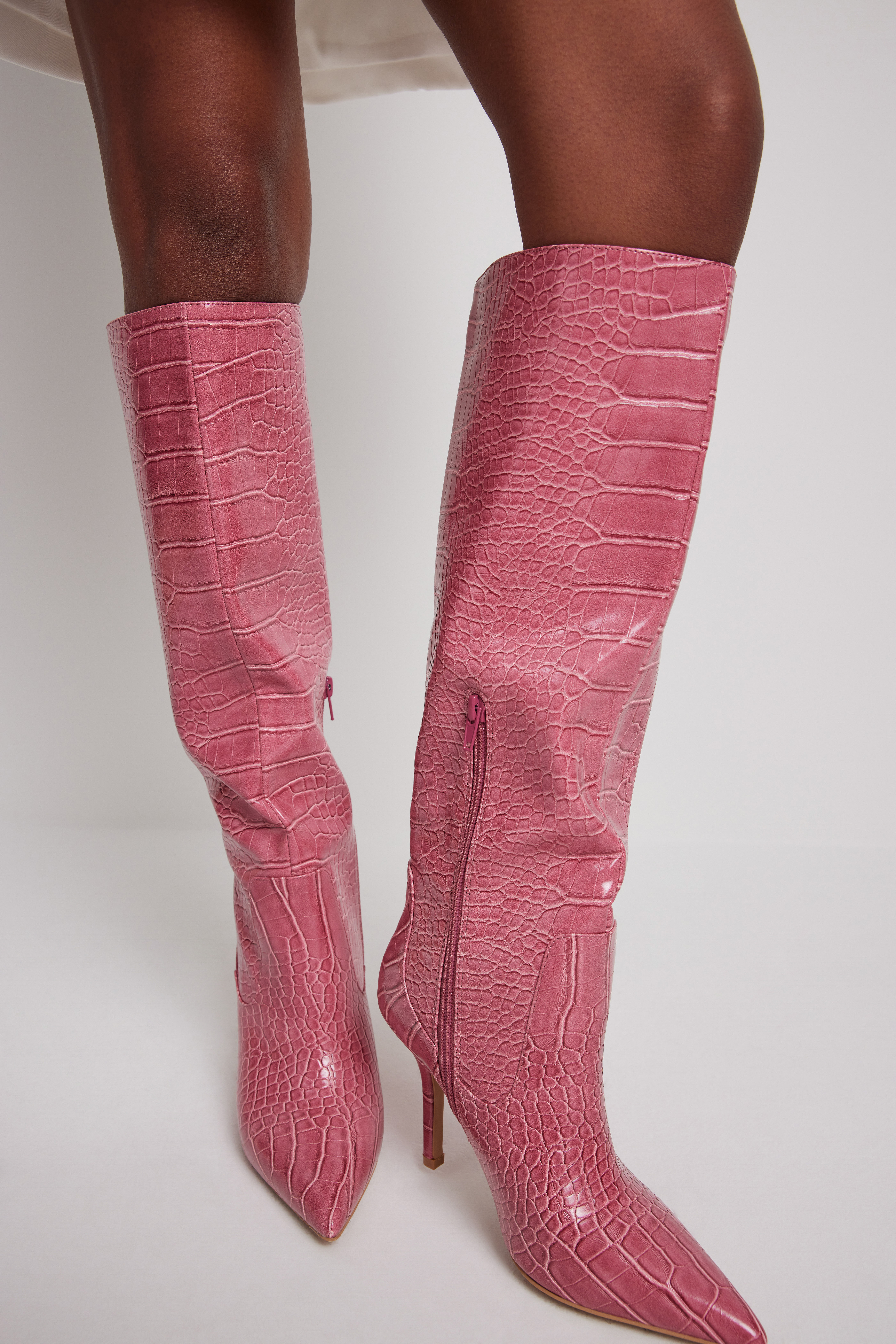 Stiletto Shaft Boots Pink | na-kd.com