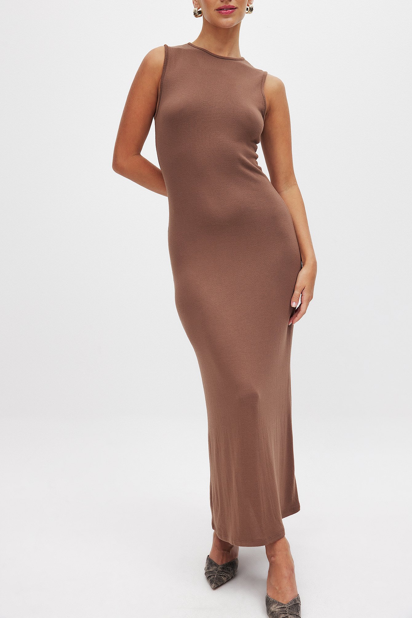 Womens Brown Bodycon Dresses | NA-KD Womens Brown Bodycon Dresses | NA-KD