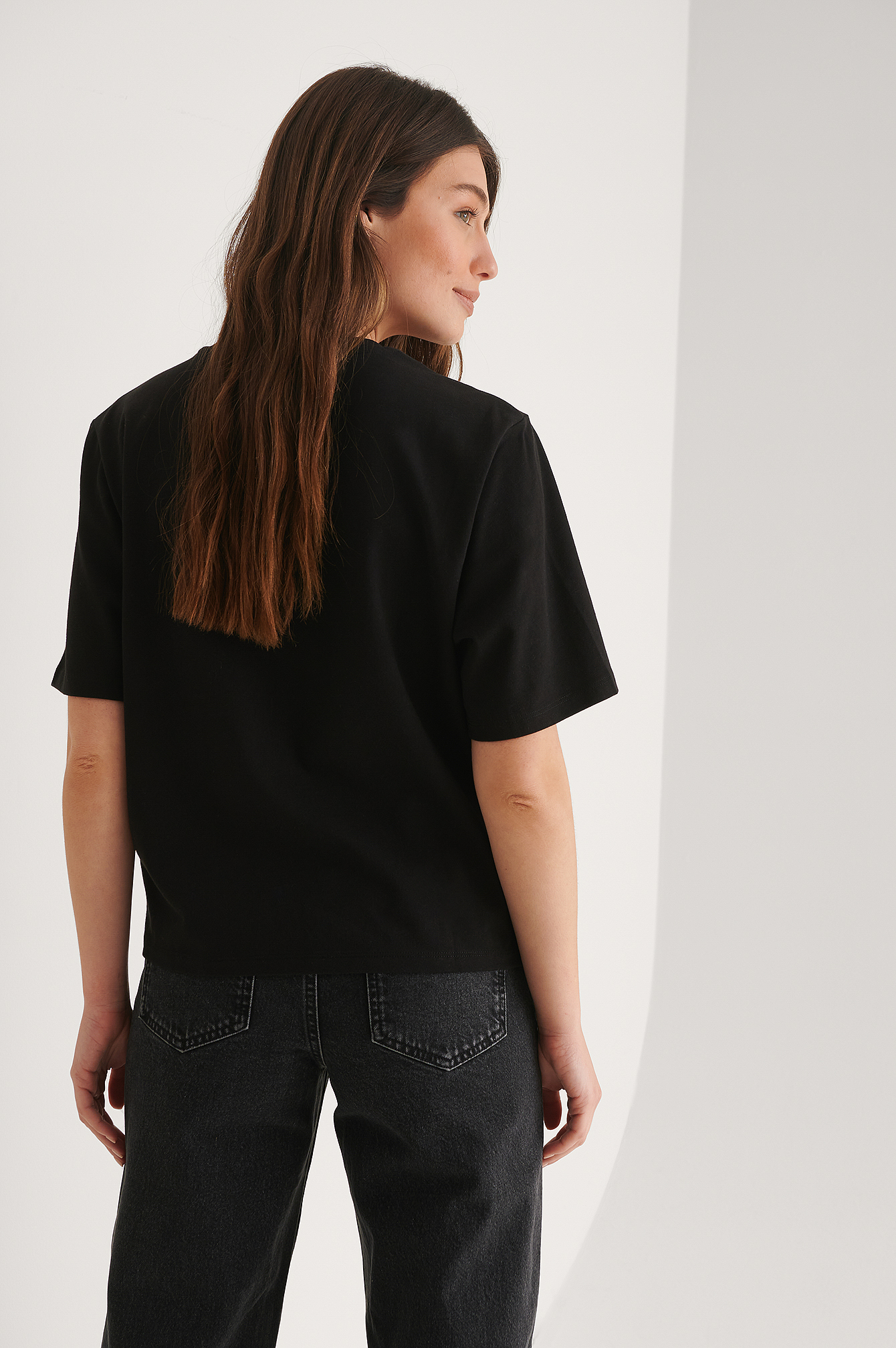 Black Organisk Oversized T-Skjorte