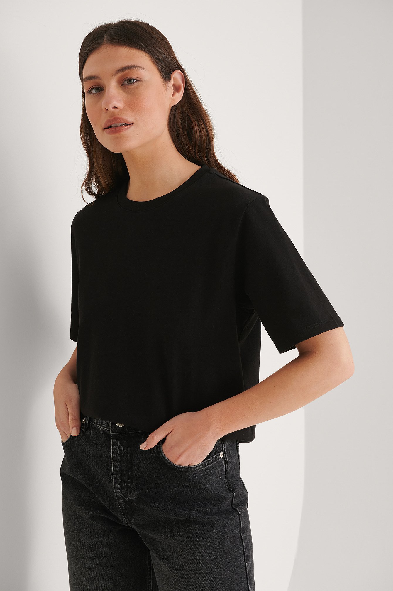 Black Organisk Oversized T-Skjorte