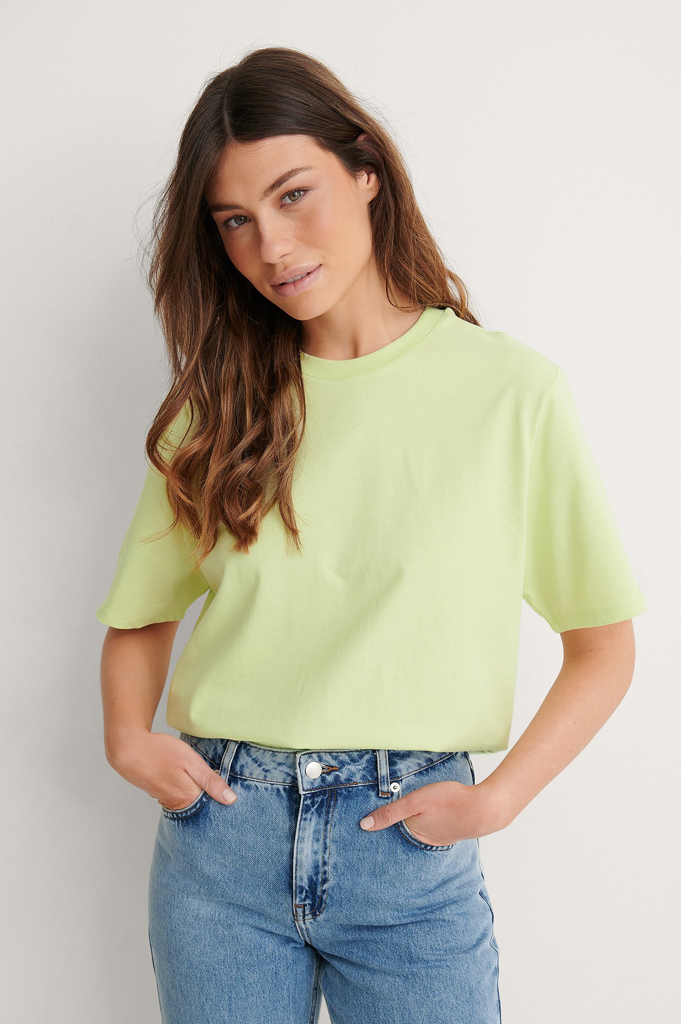 Dusty Green Organisk Oversized T-Skjorte