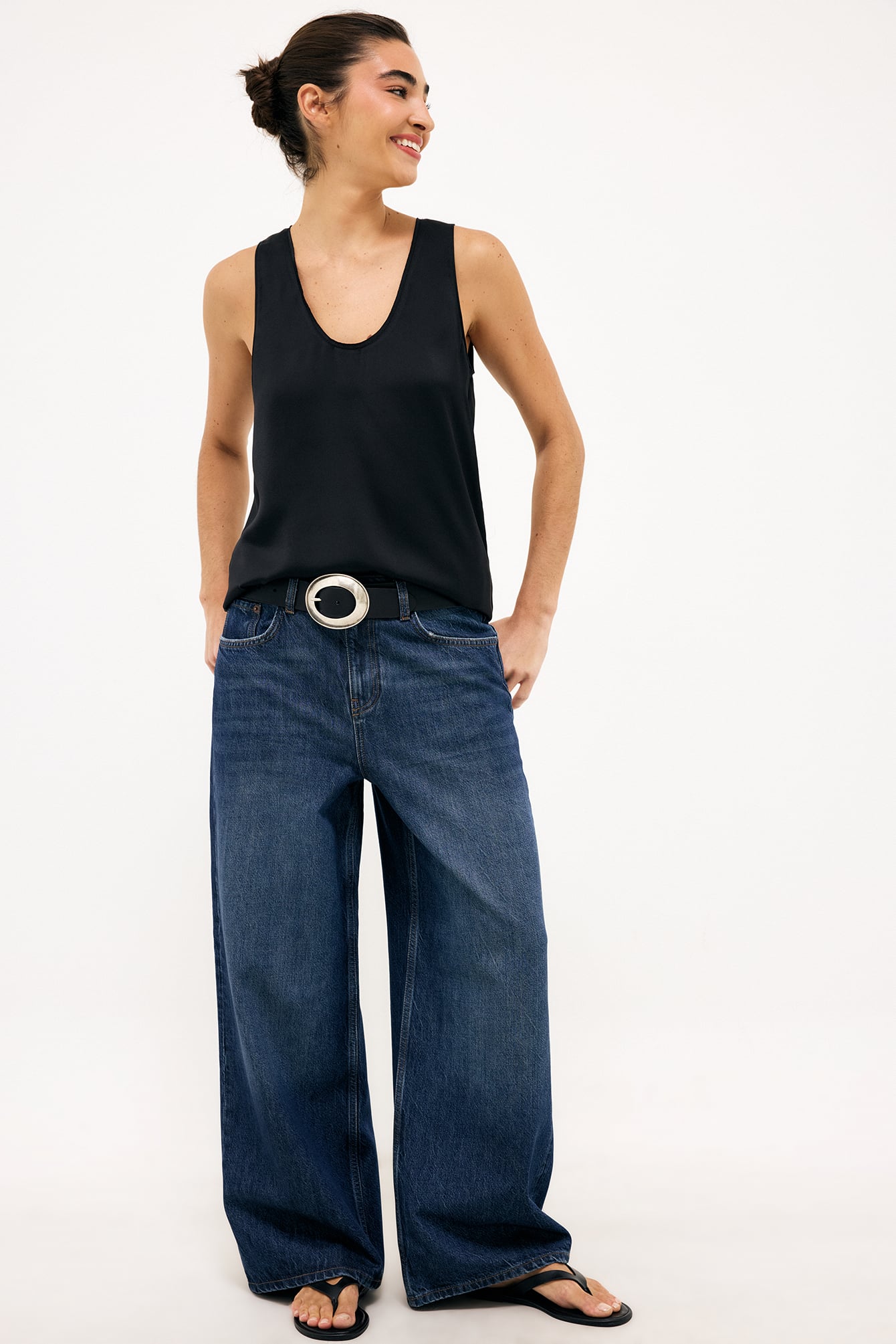 Vaqueros holgados de cintura baja - Low Waist Jeans - Blue - EU 34 - NA-KD / NAKD