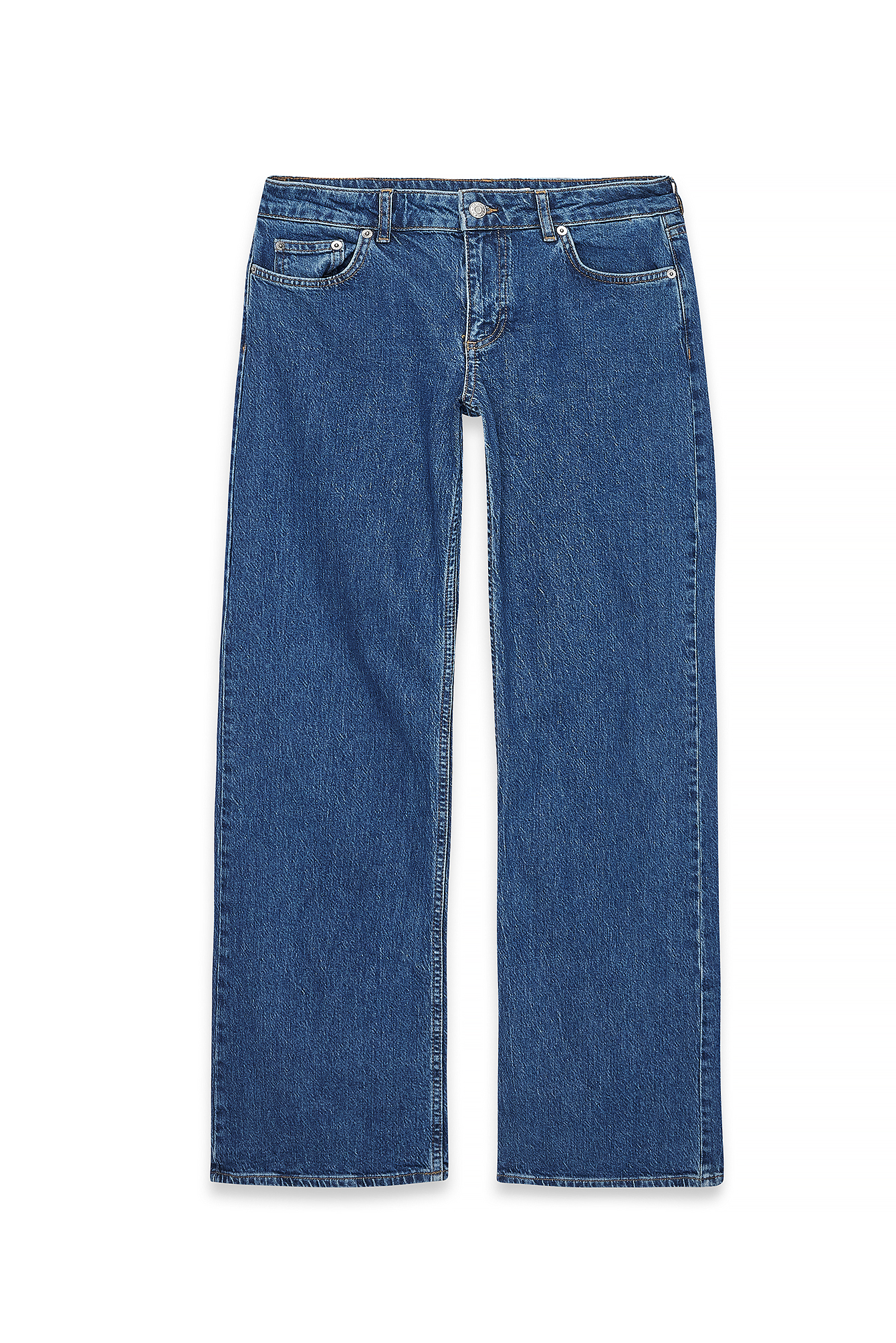 Mid Blue Low Waist Jeans