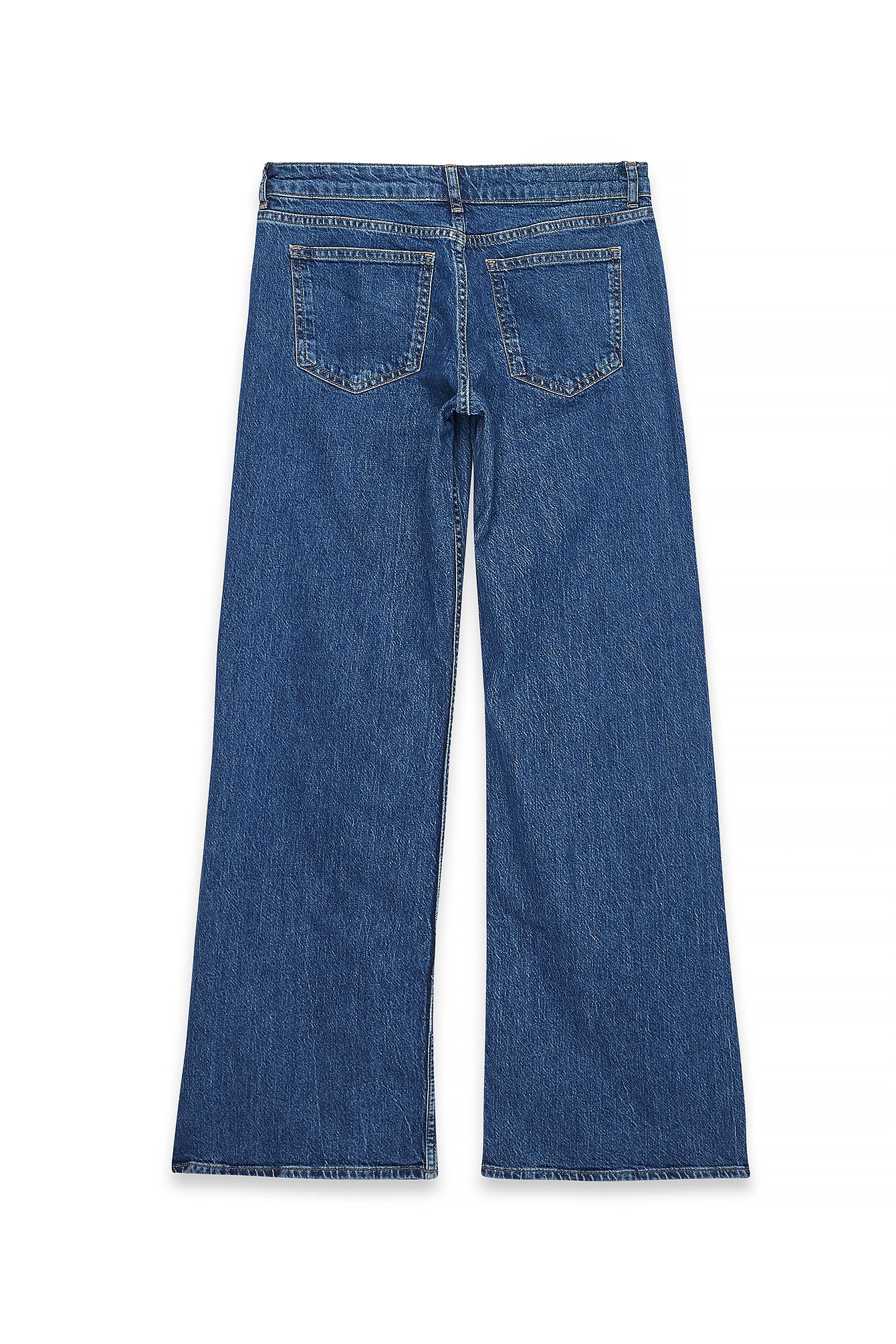Loose Low Waist Long Jeans Blue | NA-KD