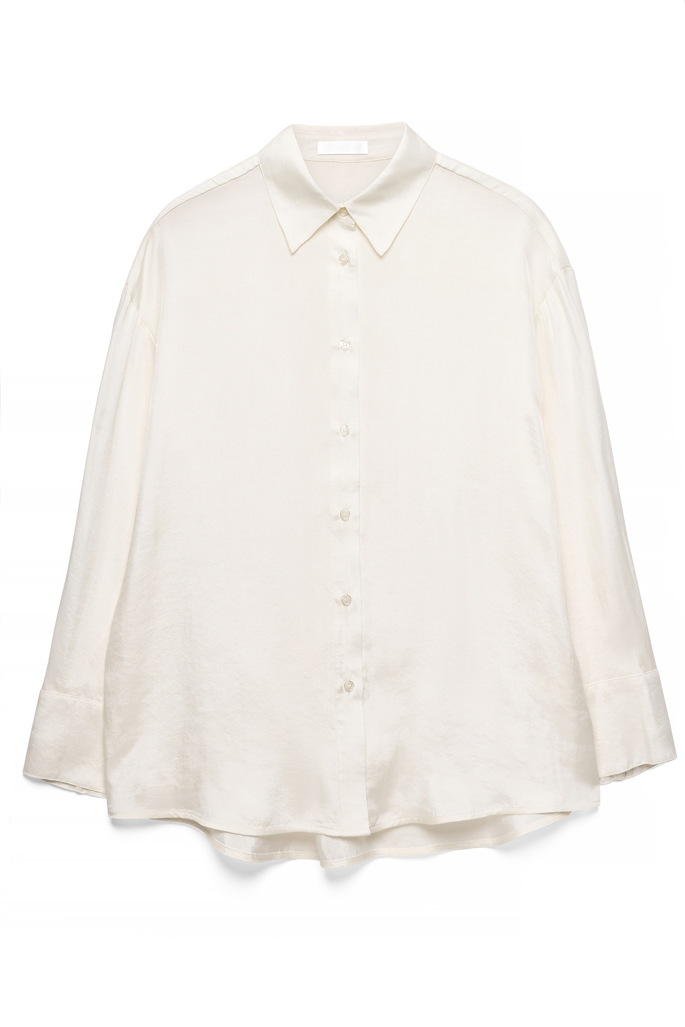 Offwhite Lyocell Blend Oversized Shirt