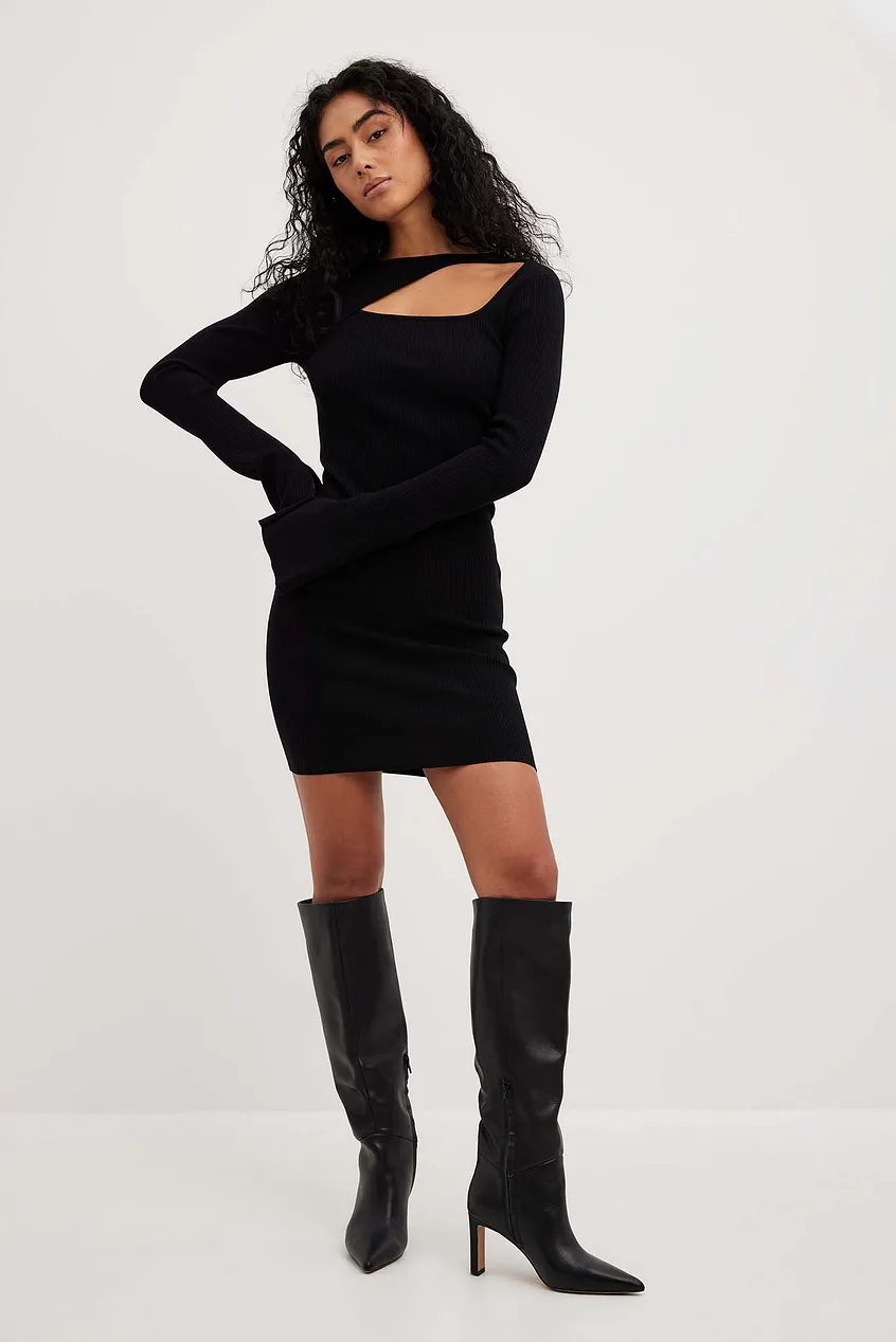 How To Wear A Sweater Dress With Boots & Shoes