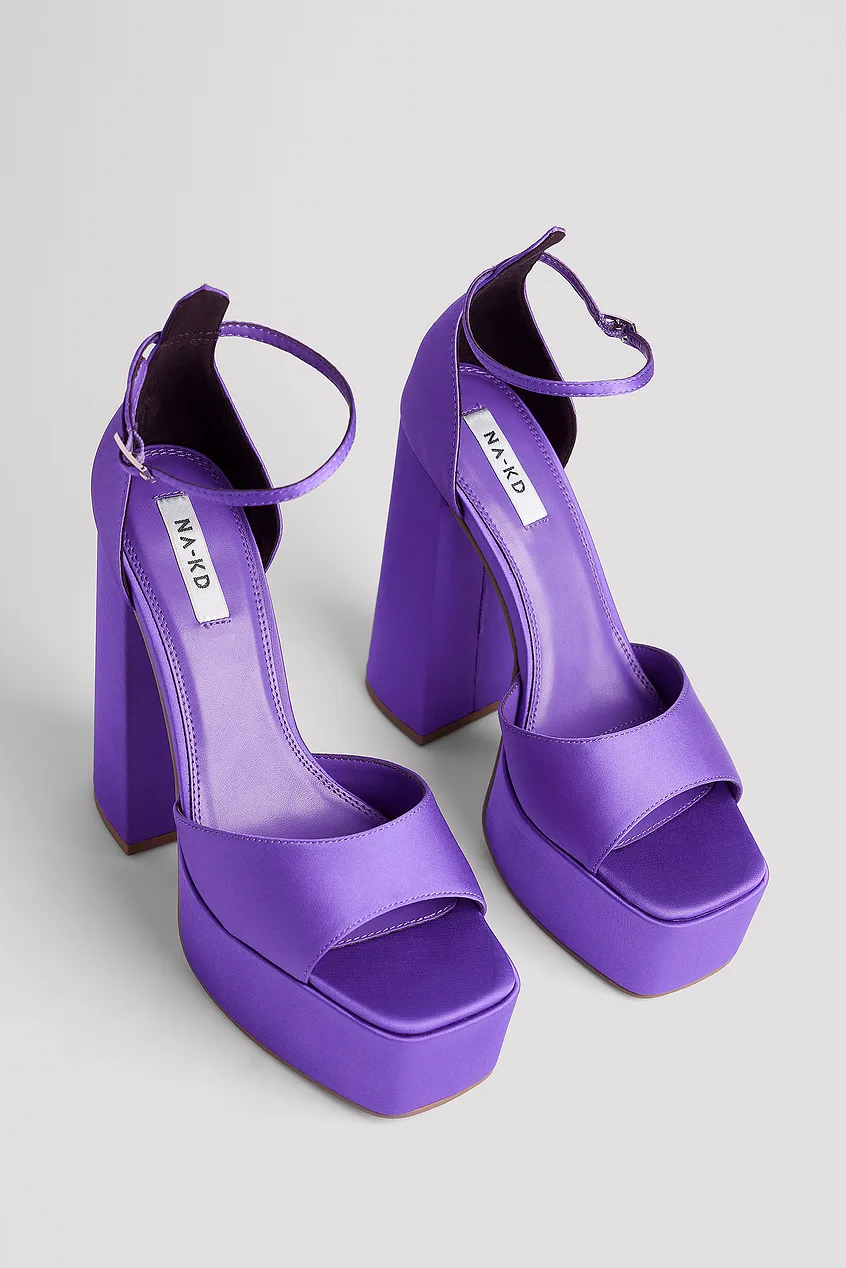 Buy Inc.5 Lavender Transparent Block Heels Online at Best Prices in India -  JioMart.