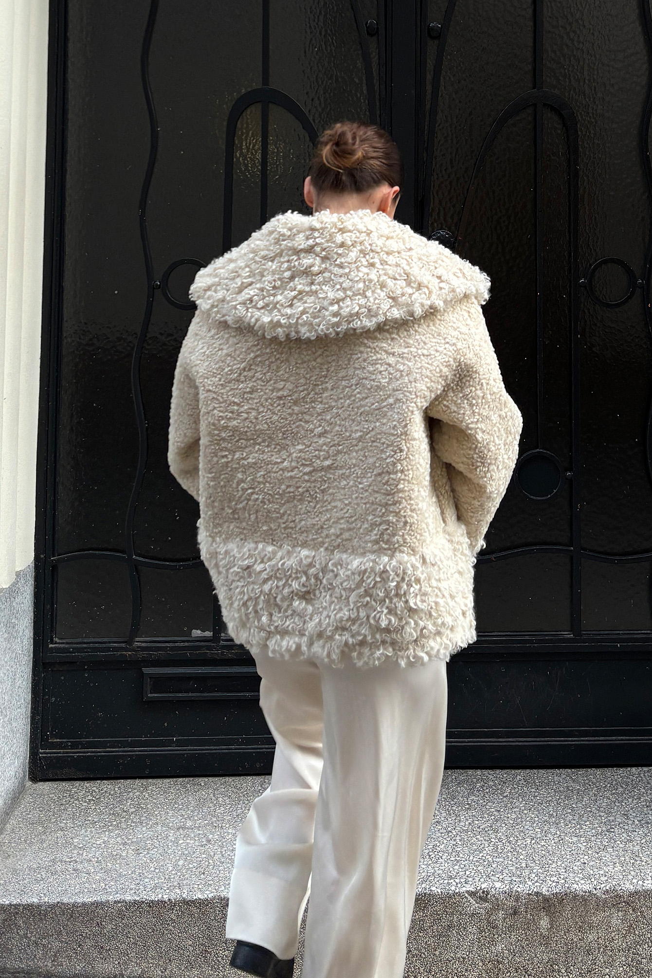 Faux Fur Jacket Offwhite | NA-KD