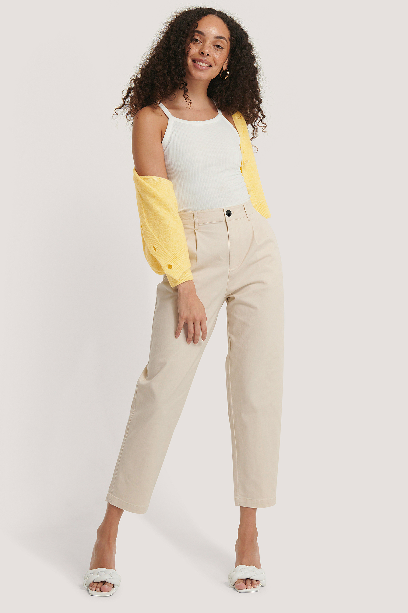 Berlina Trousers Beige | na-kd.com