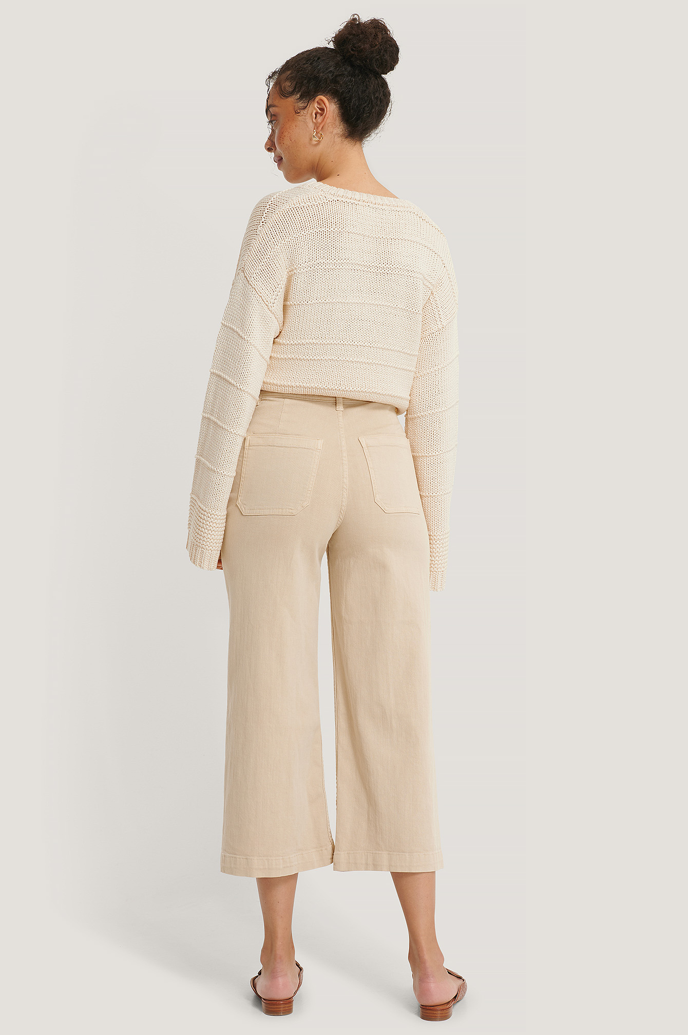 Carlota Jeans Beige | na-kd.com