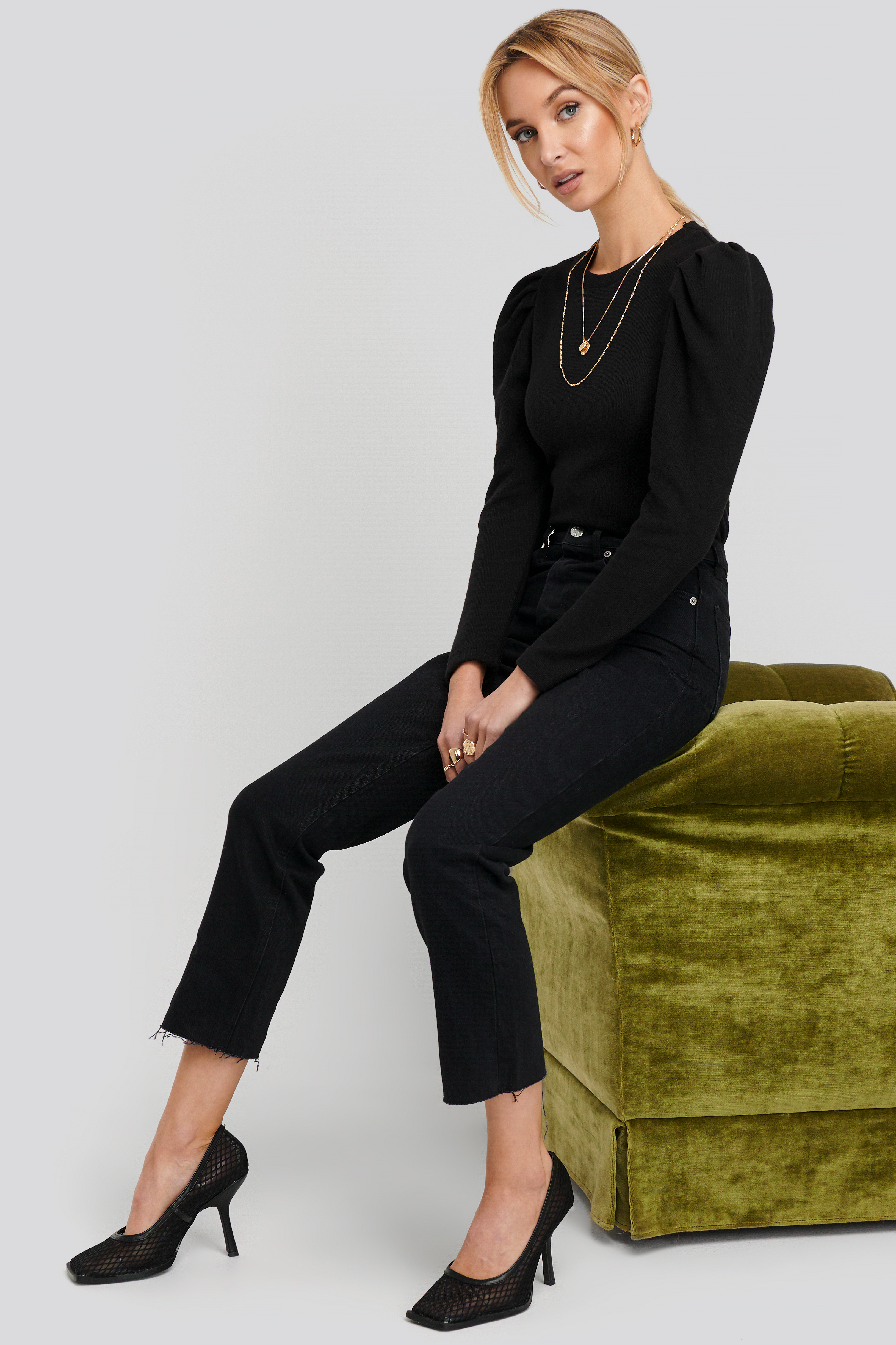 Celia Jeans Open Grey