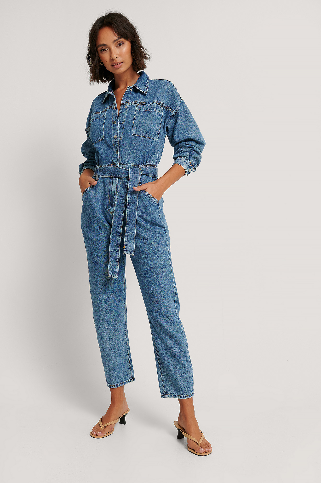 mango jumpsuit blue