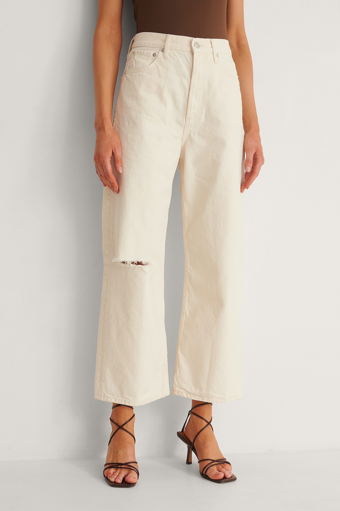 Gabriela Jeans Beige | na-kd.com
