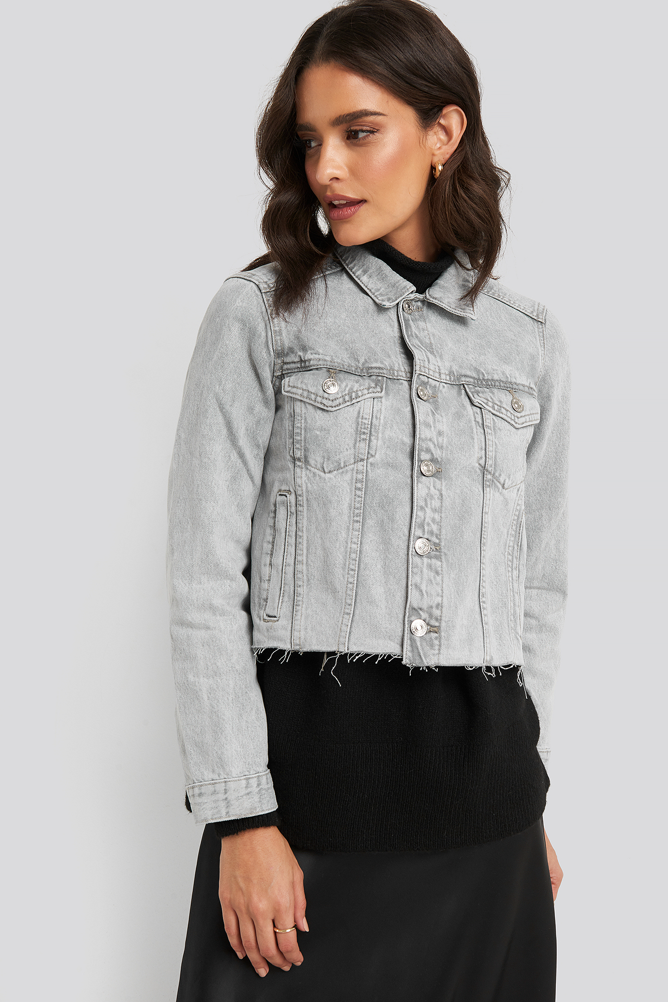 Grey Jacket Open Grey