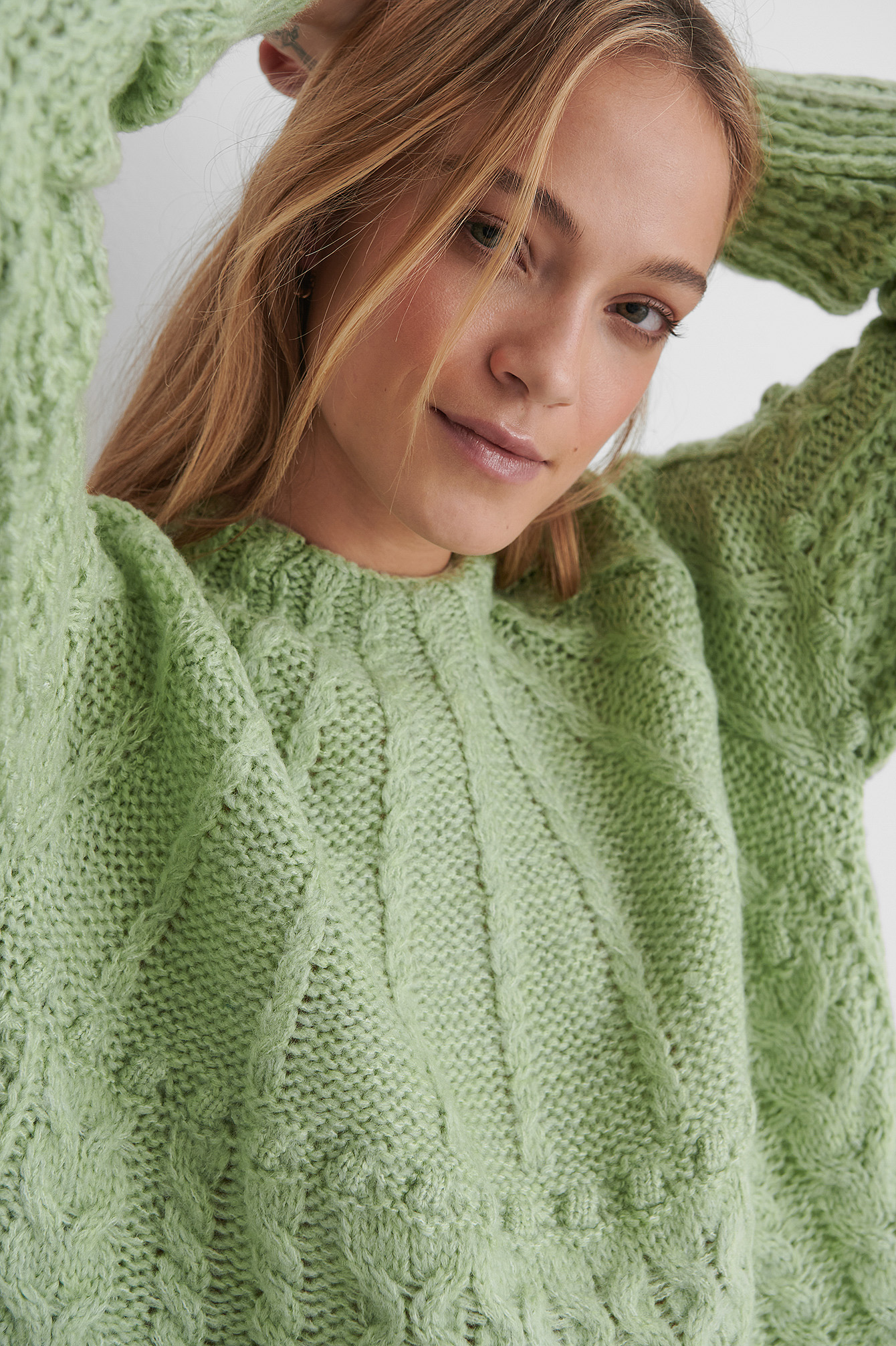 mango green sweater