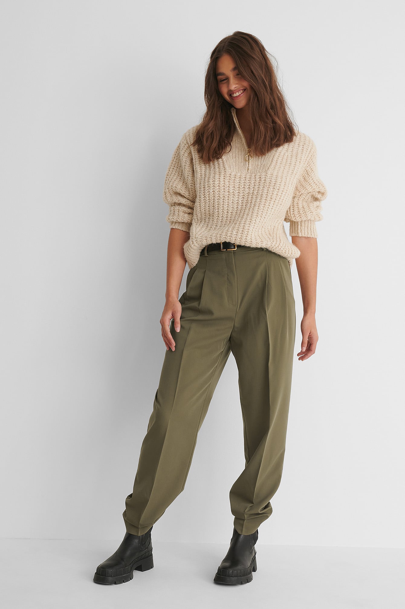 Isabel Trousers Green | na-kd.com