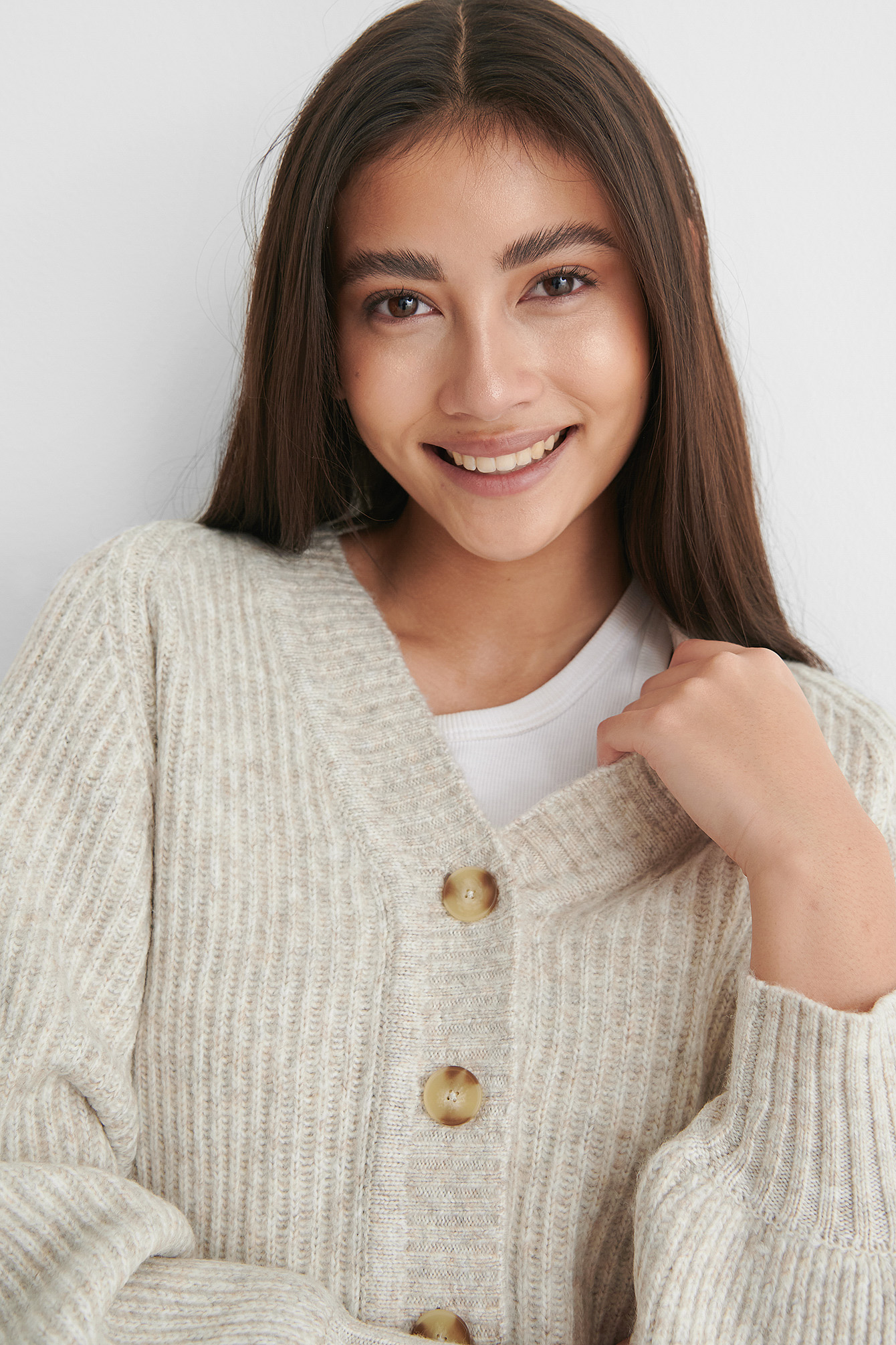 Merlo Cardigan Beige | na-kd.com
