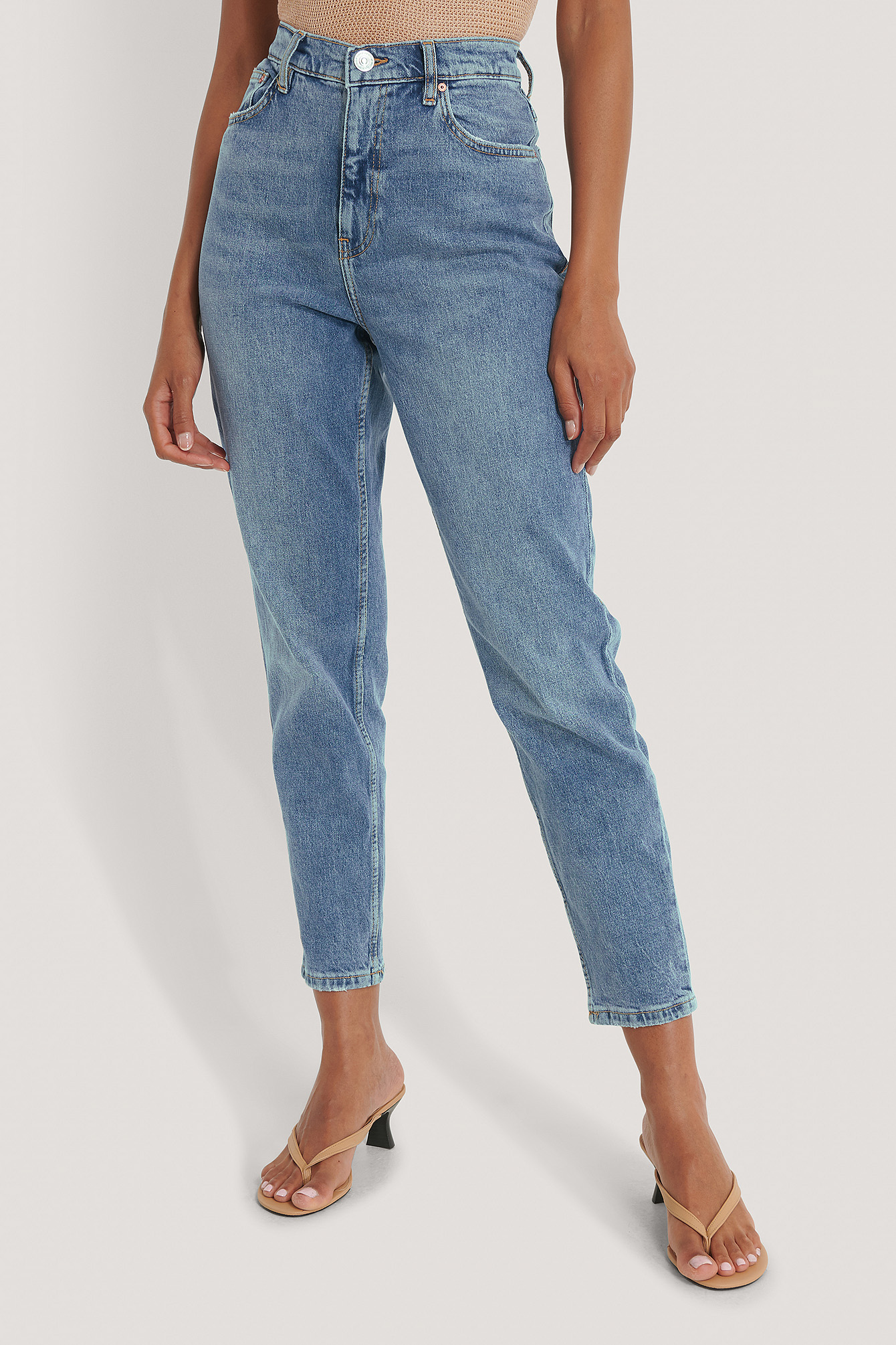 New Mom Jeans Blue | na-kd.com