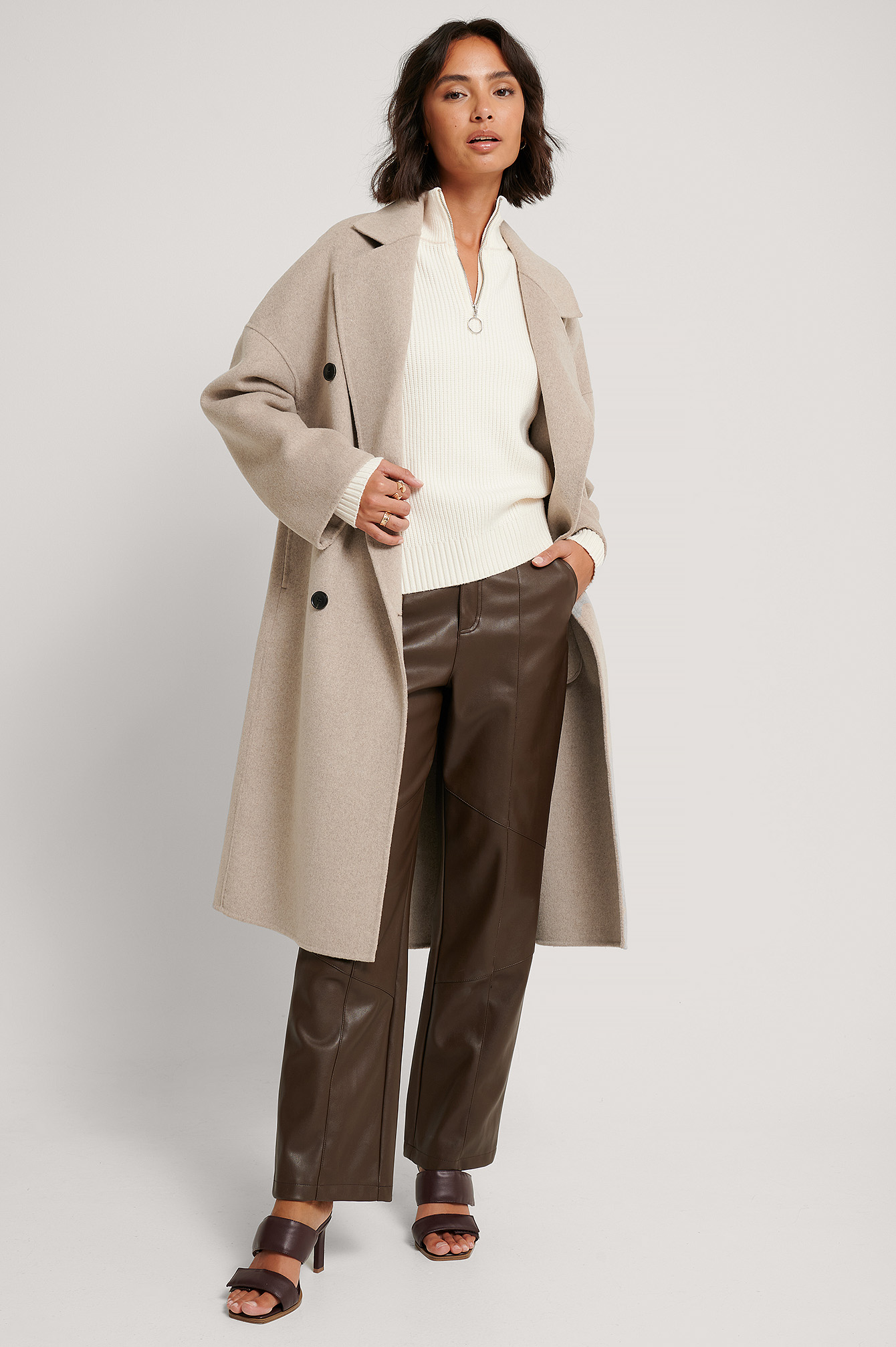mango coat beige