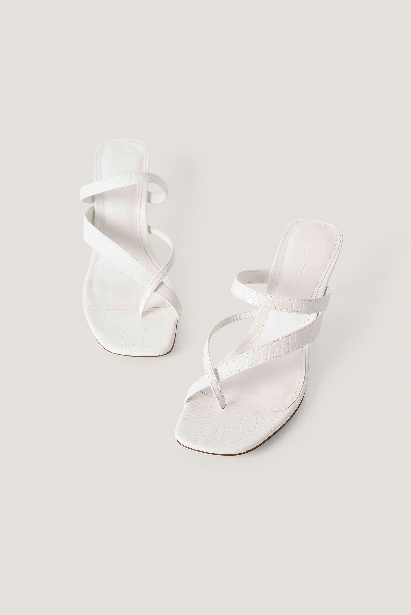 White Pile Sandals