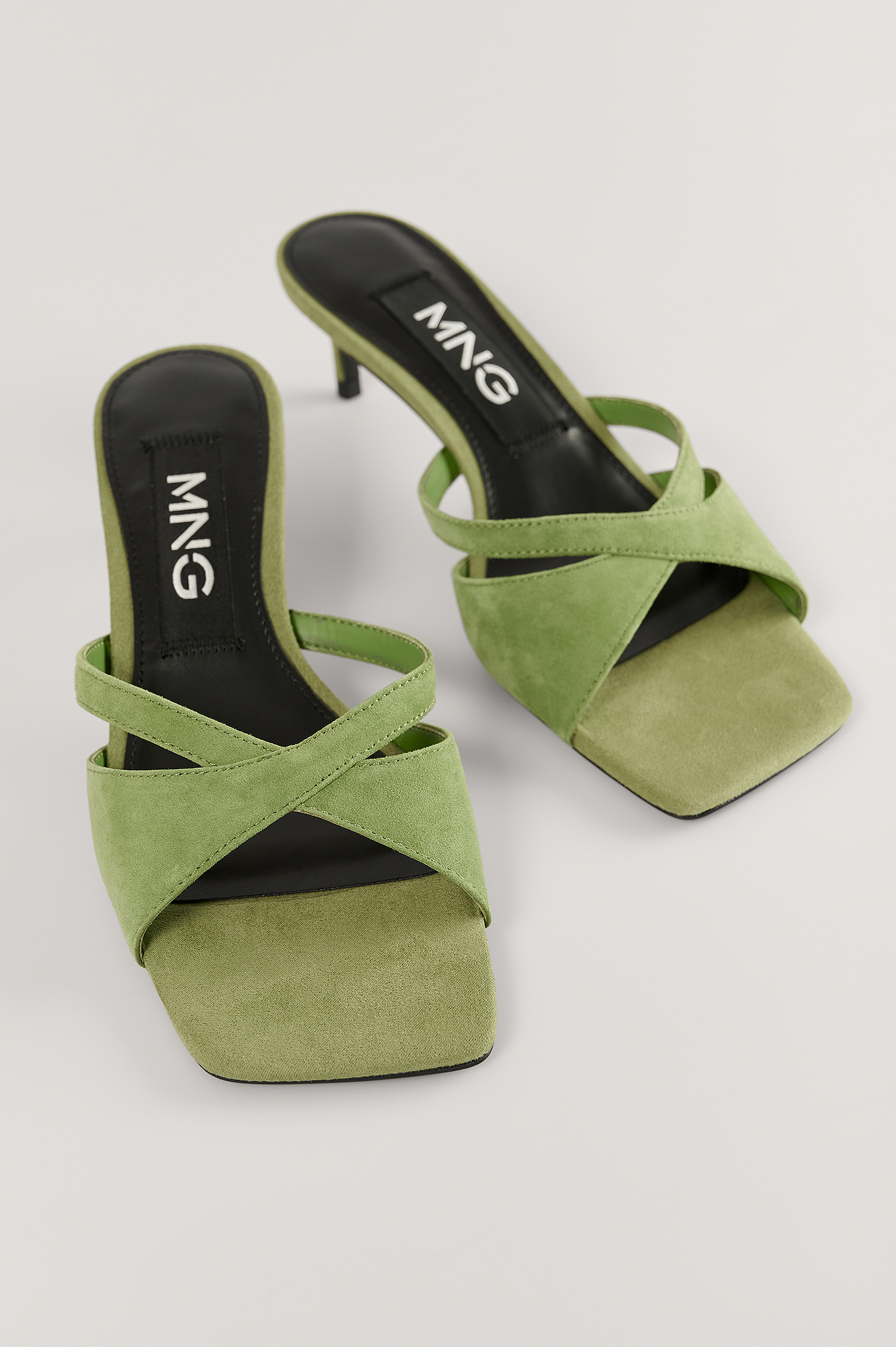 Green Sandaler Med Lav Hæl