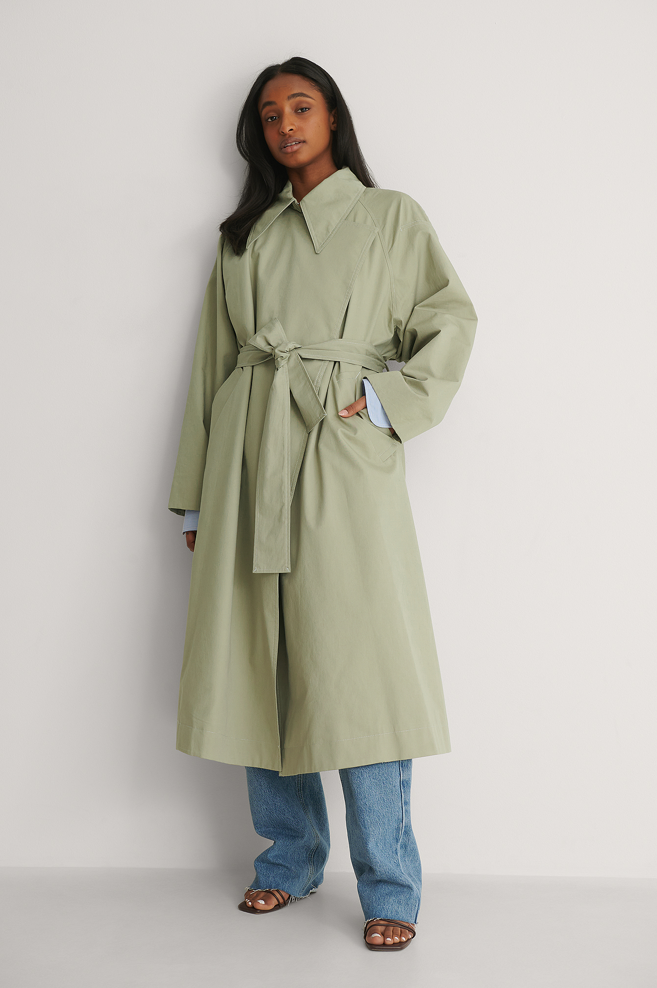 Trench Coat Mint Green | na-kd.com