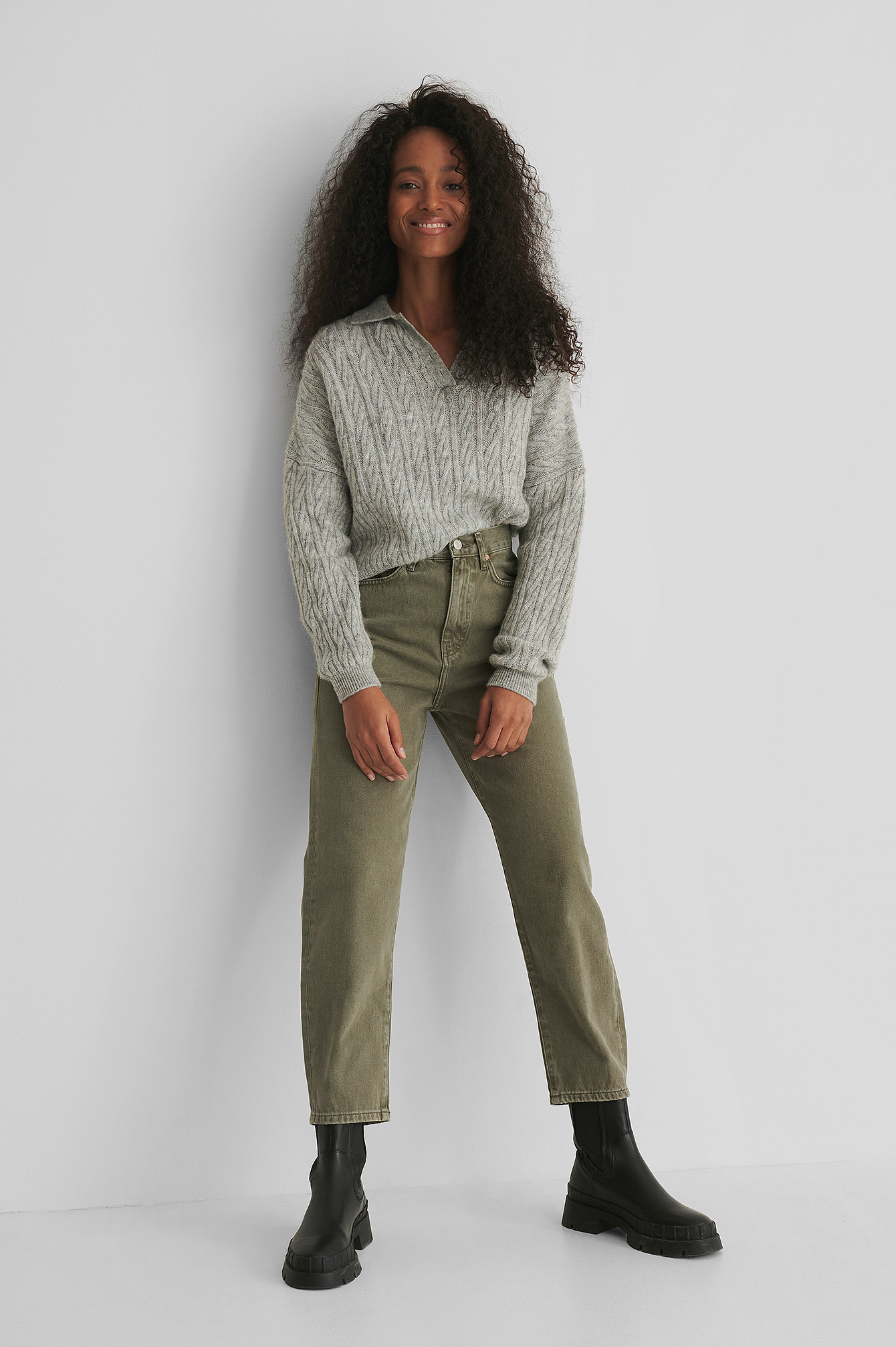 Veronica Jeans Green | na-kd.com