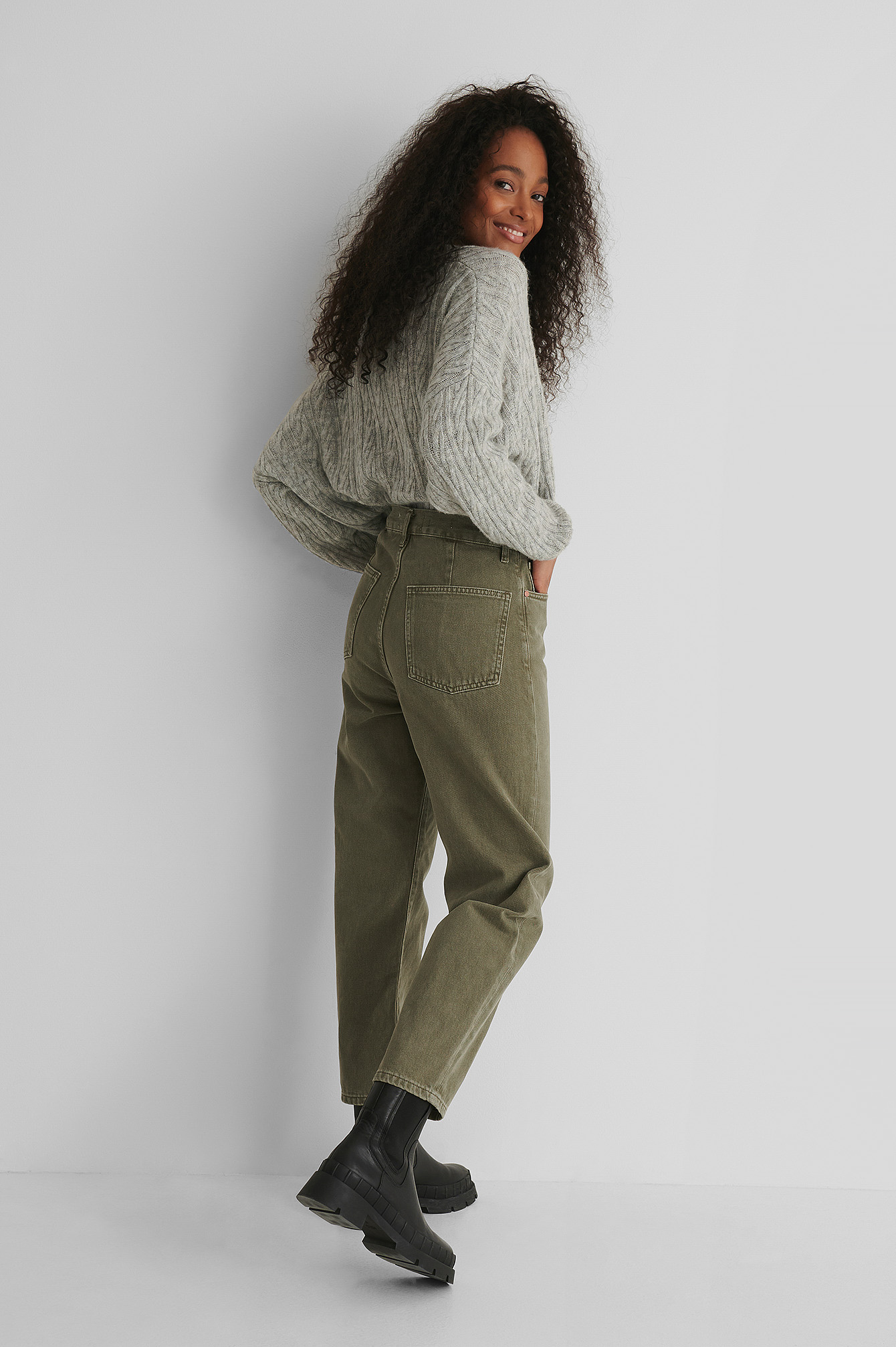 Veronica Jeans Green | na-kd.com